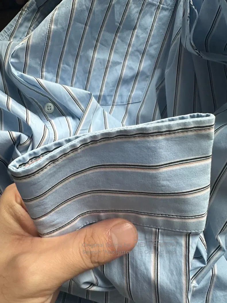 Balenciaga Balenciaga Blue Striped Shirt Size XXS / US 00 / IT 34 - 5 Thumbnail
