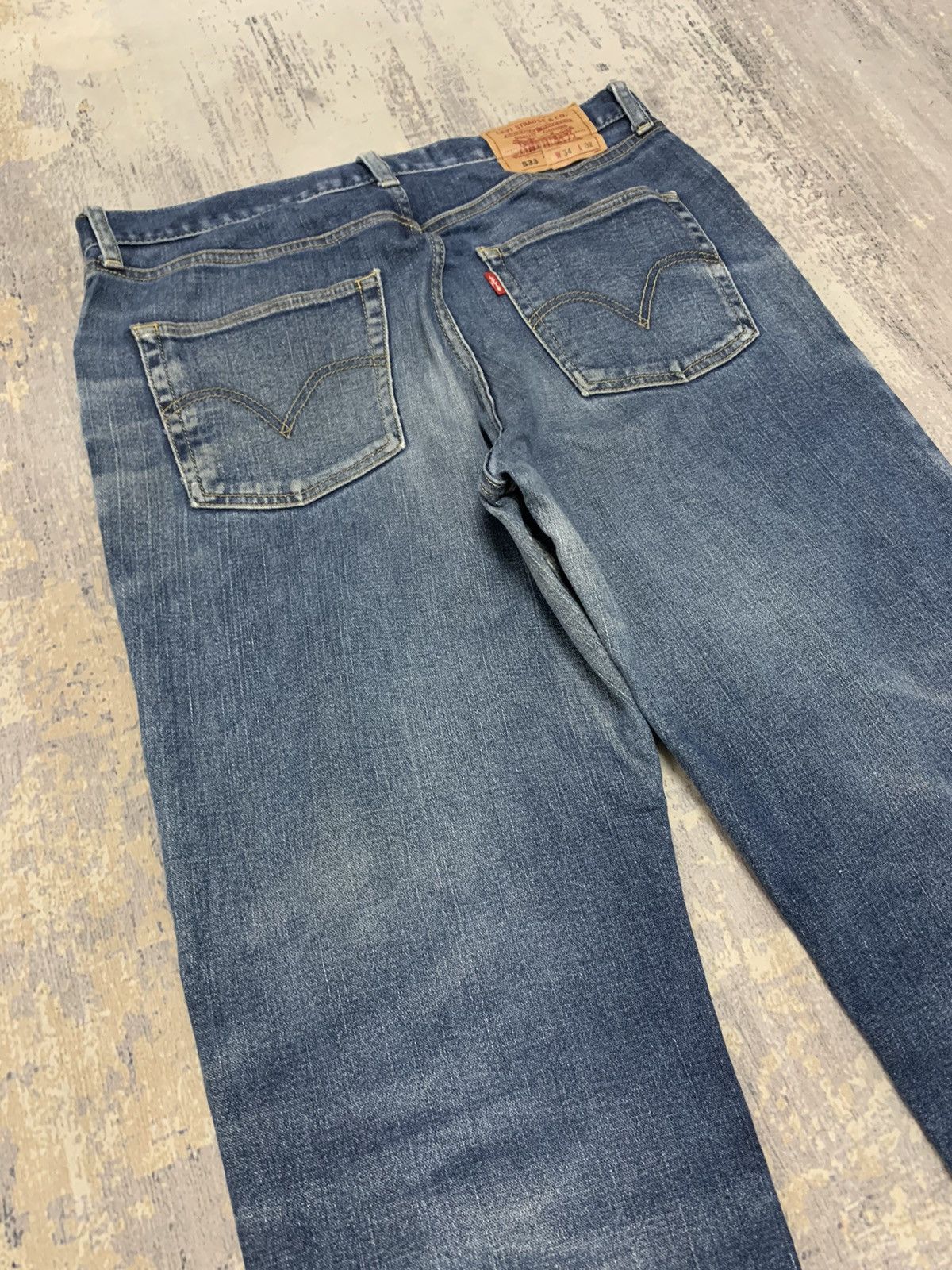 Levi's Levi's 533 Loose Straight Fit Denim Jeans Indigo Stone Wash Size US 35 - 12 Thumbnail