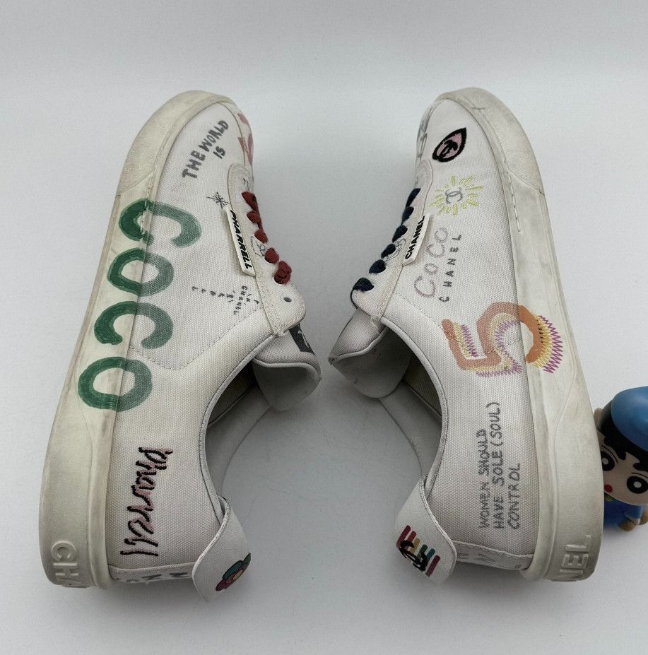 Chanel Pharrell x CHANEL Logos Limited Sneakers. Size US 10 / EU 43 - 5 Thumbnail