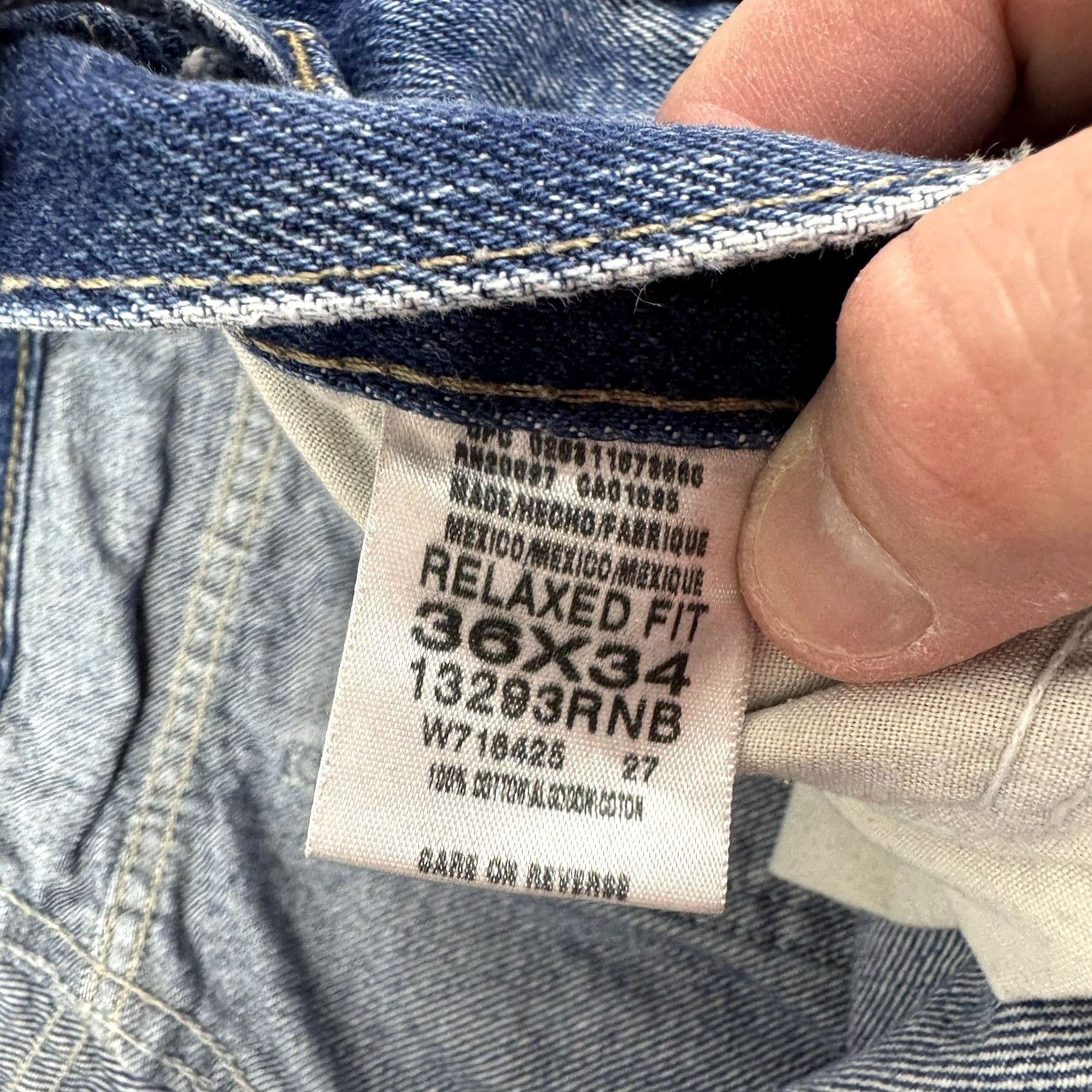 Dickies VINTAGE Dickies Jeans Adult 36x34 Relaxed Fit Faded Worn Workwear Hipster Y2K Blue Mens Jeans Size US 36 / EU 52 - 7 Thumbnail