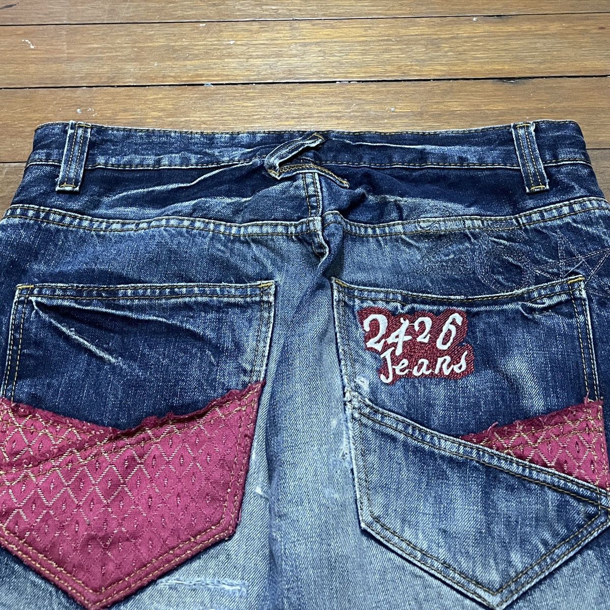 If Six Was Nine Very Rare Design Vintage Japanese Brand 2426 Jeans 2000s Size US 34 / EU 50 - 4 Thumbnail