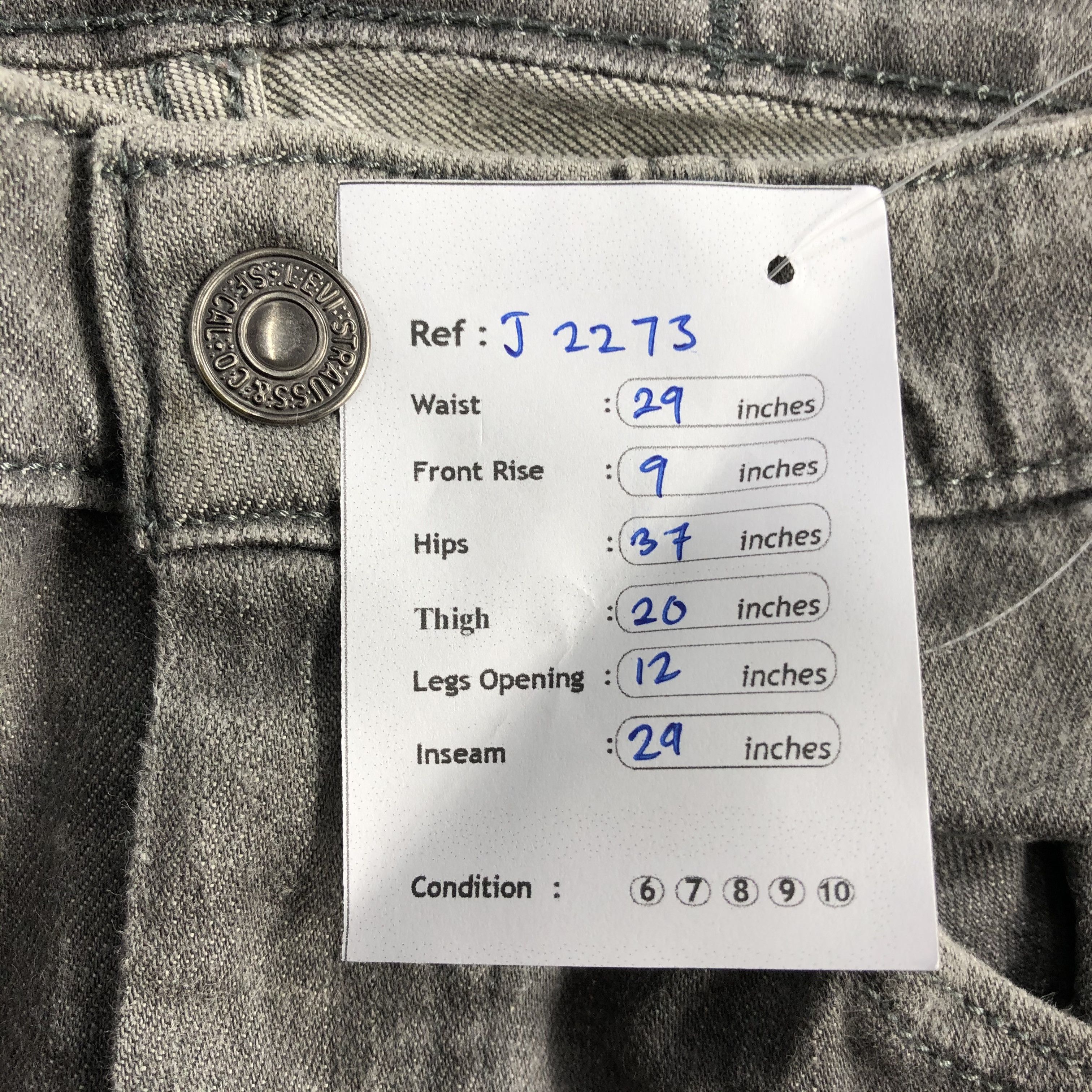Levi's Vintage Levis 501 Jeans-J2273 Size US 29 - 12 Thumbnail