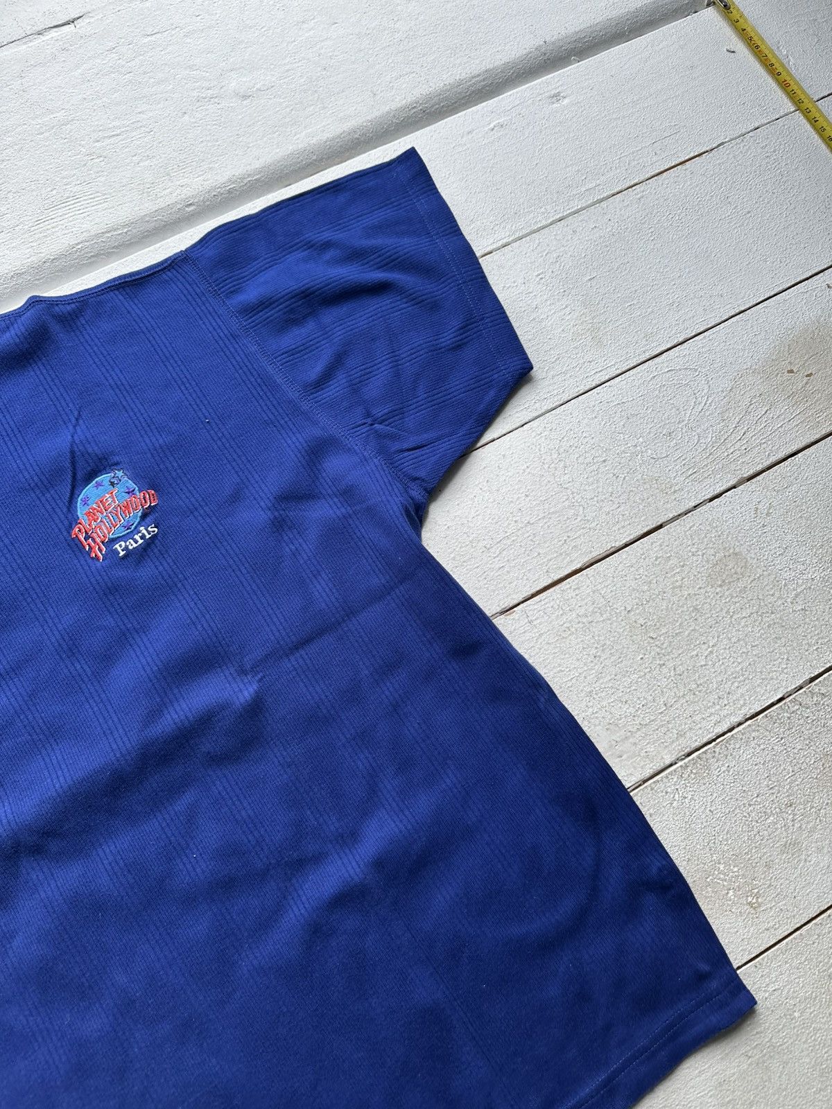 Planet Hollywood × Vintage VNTG🚨 90s Planet Hollywood tee shirt blue usa y2k button Size US M / EU 48-50 / 2 - 3 Thumbnail