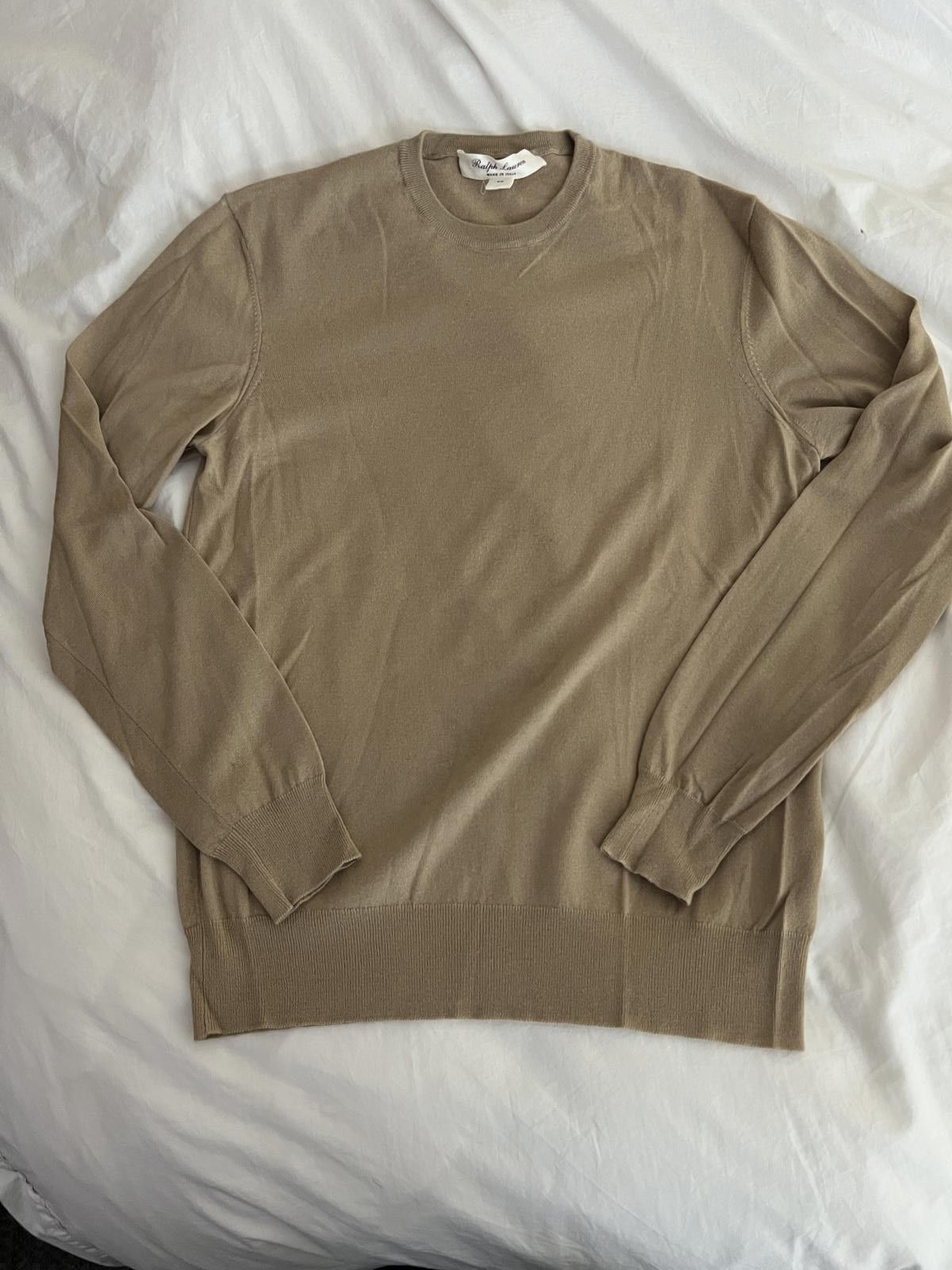 Ralph Lauren Purple Label Ralph Lauren Purple Label Fine Knit Cashmere Sweater - Tan Size US S / EU 44-46 / 1 - 3 Thumbnail
