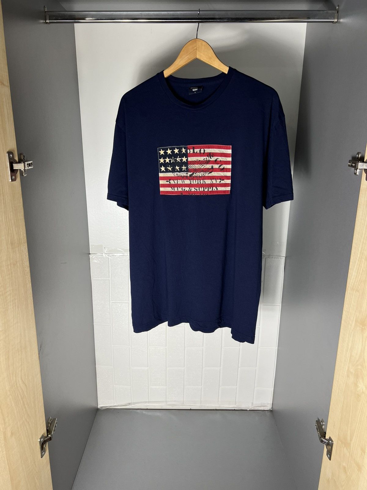 Polo Ralph Lauren VINTAGE POLO RALPH LAUREN USA FLAG CASUAL T-SHIRT Y2K 90s Size US L / EU 52-54 / 3 - 1 Thumbnail