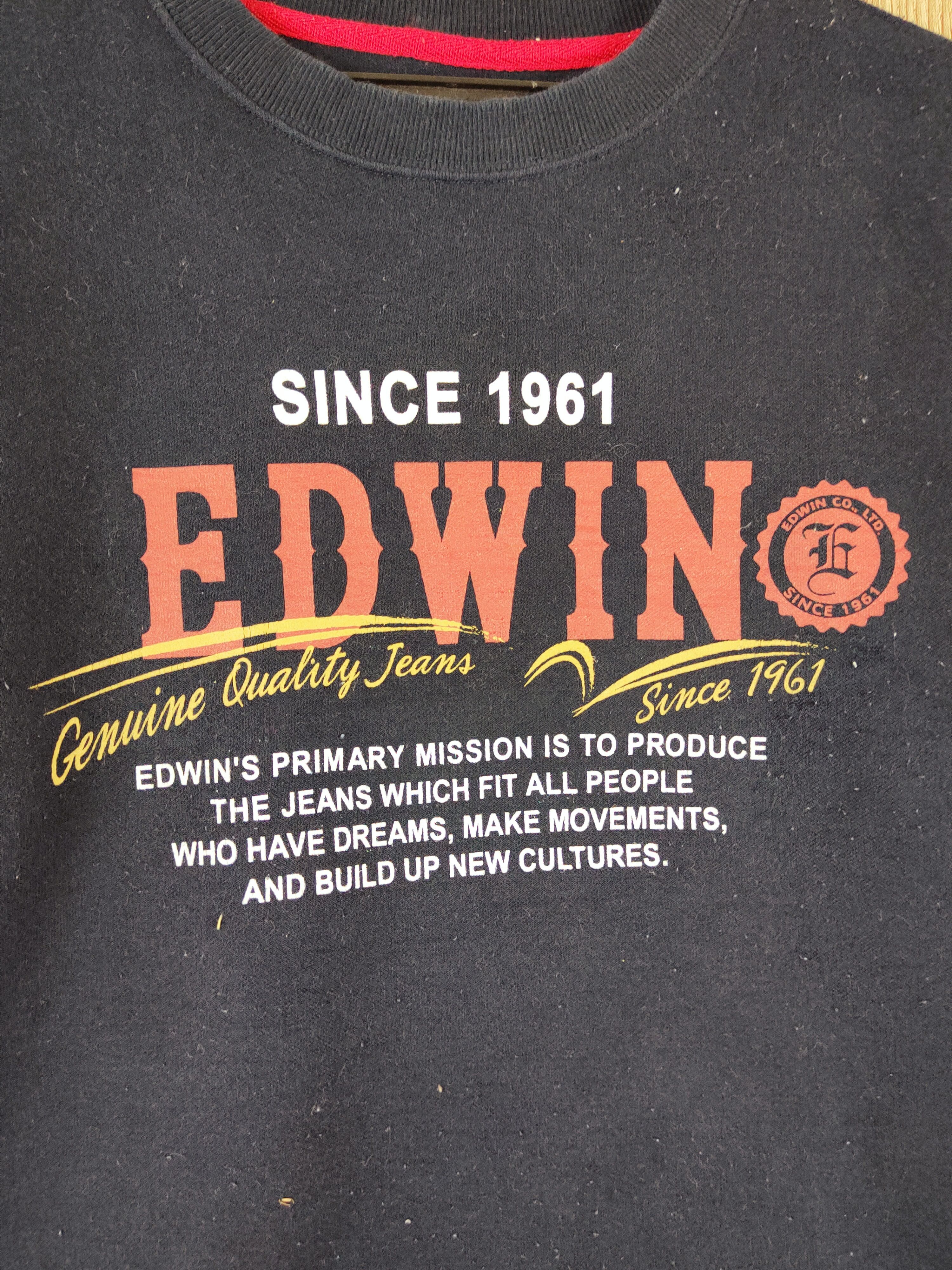 Edwin × Vintage Vintage 💥 Edwin Navy Sweatshirts Sweater Size US M / EU 48-50 / 2 - 3 Thumbnail