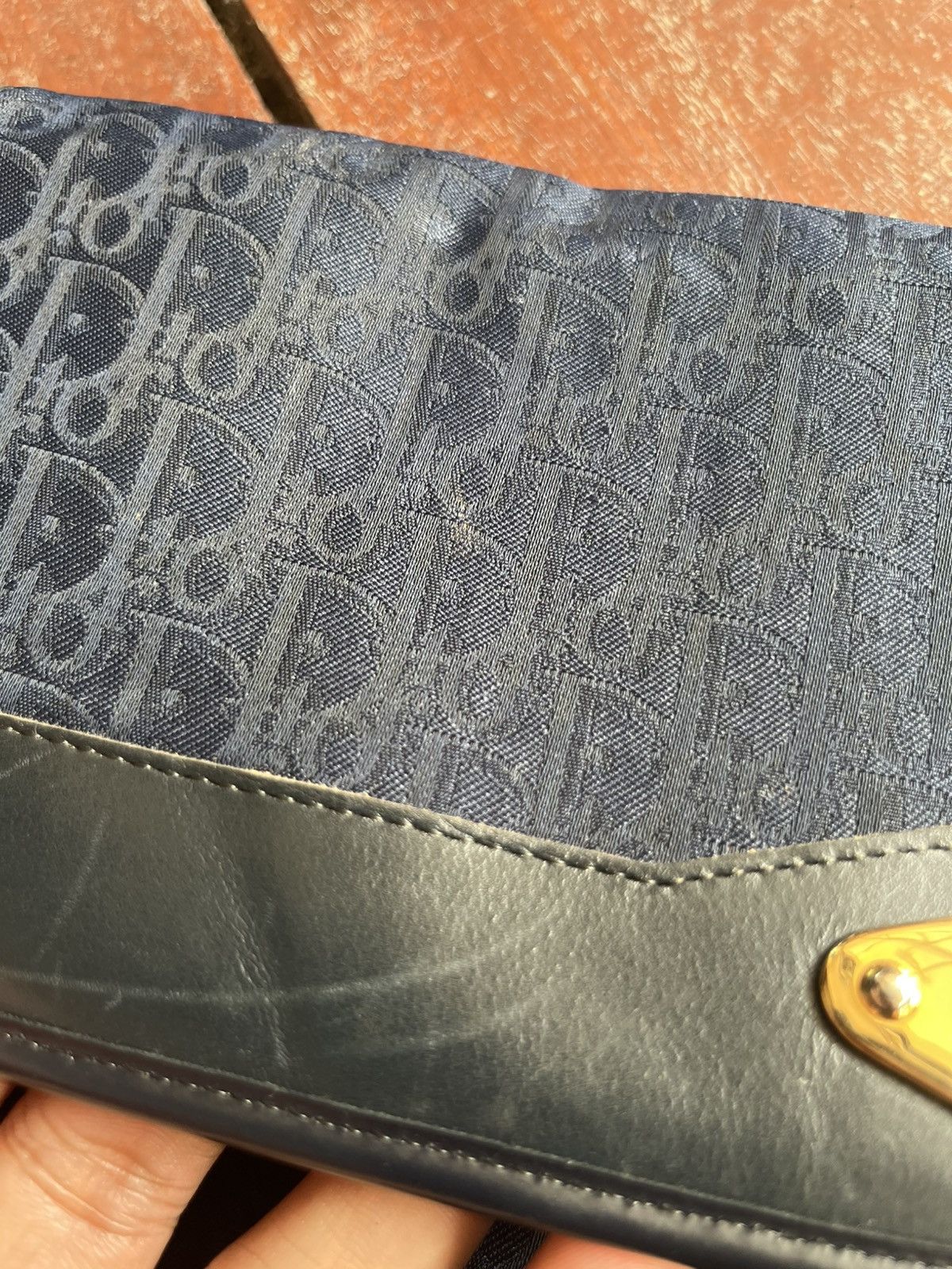 Dior 💥 Christian Dior Trotter Logo Jacquard Chain bag Navy 2cds2t Size ONE SIZE - 8 Thumbnail