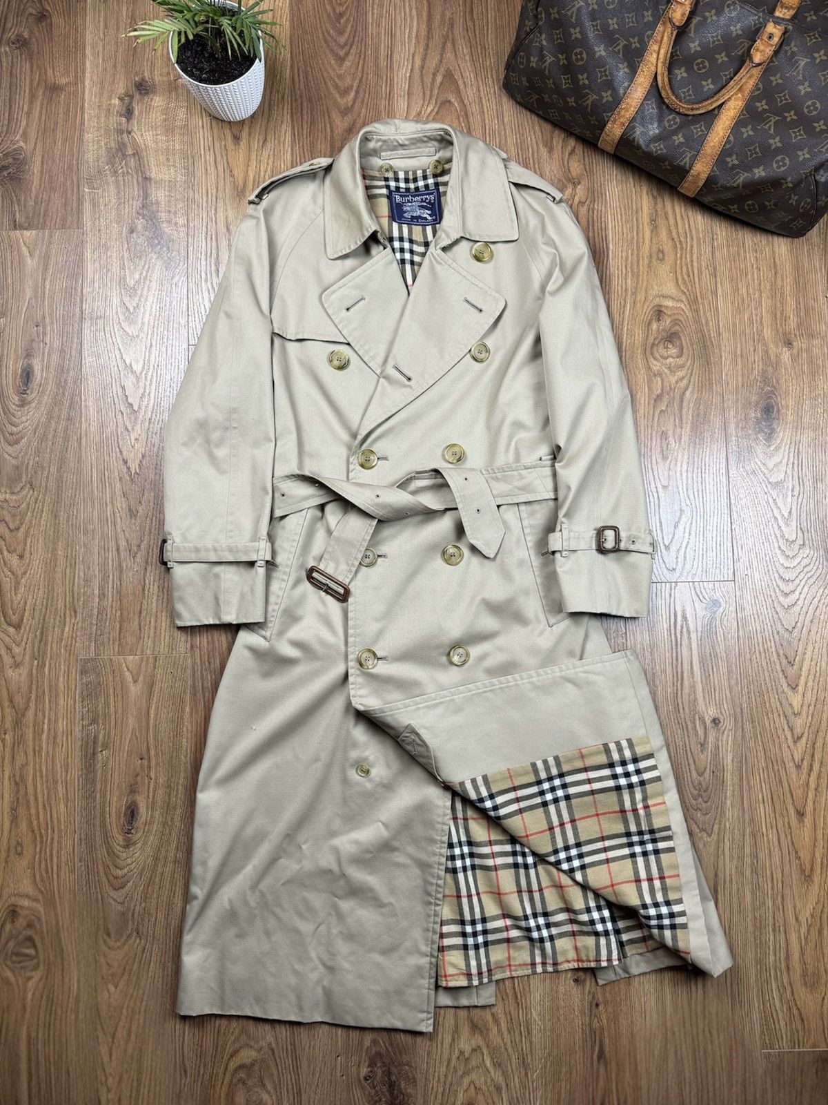 Burberry Vintage trench coat Burberry original luxury streetwear item Size L / US 10 / IT 46 - 2 Thumbnail