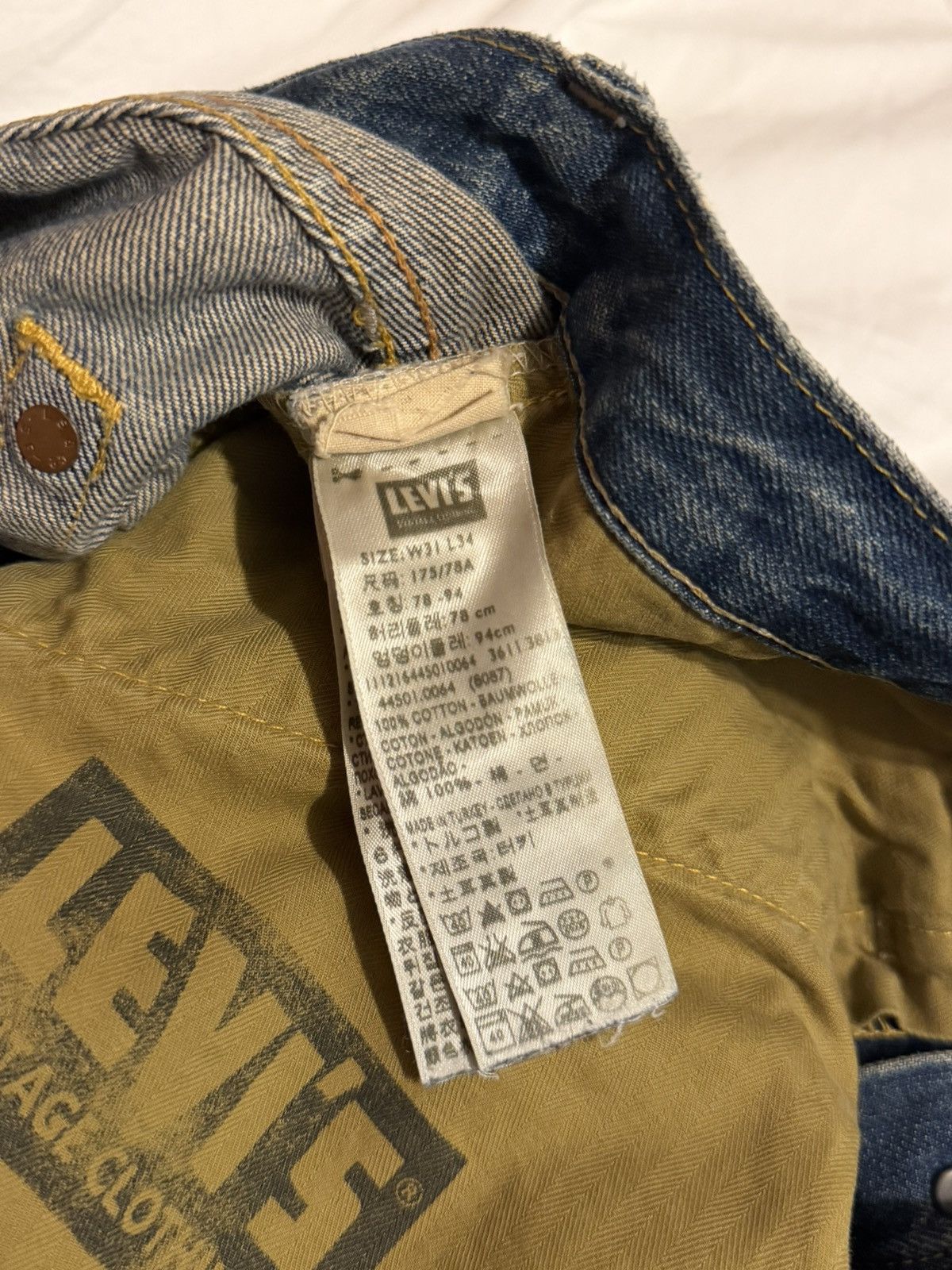 Levi's Vintage Clothing RARE LVC 60s bootcut denim jeans Size US 31 - 7 Thumbnail