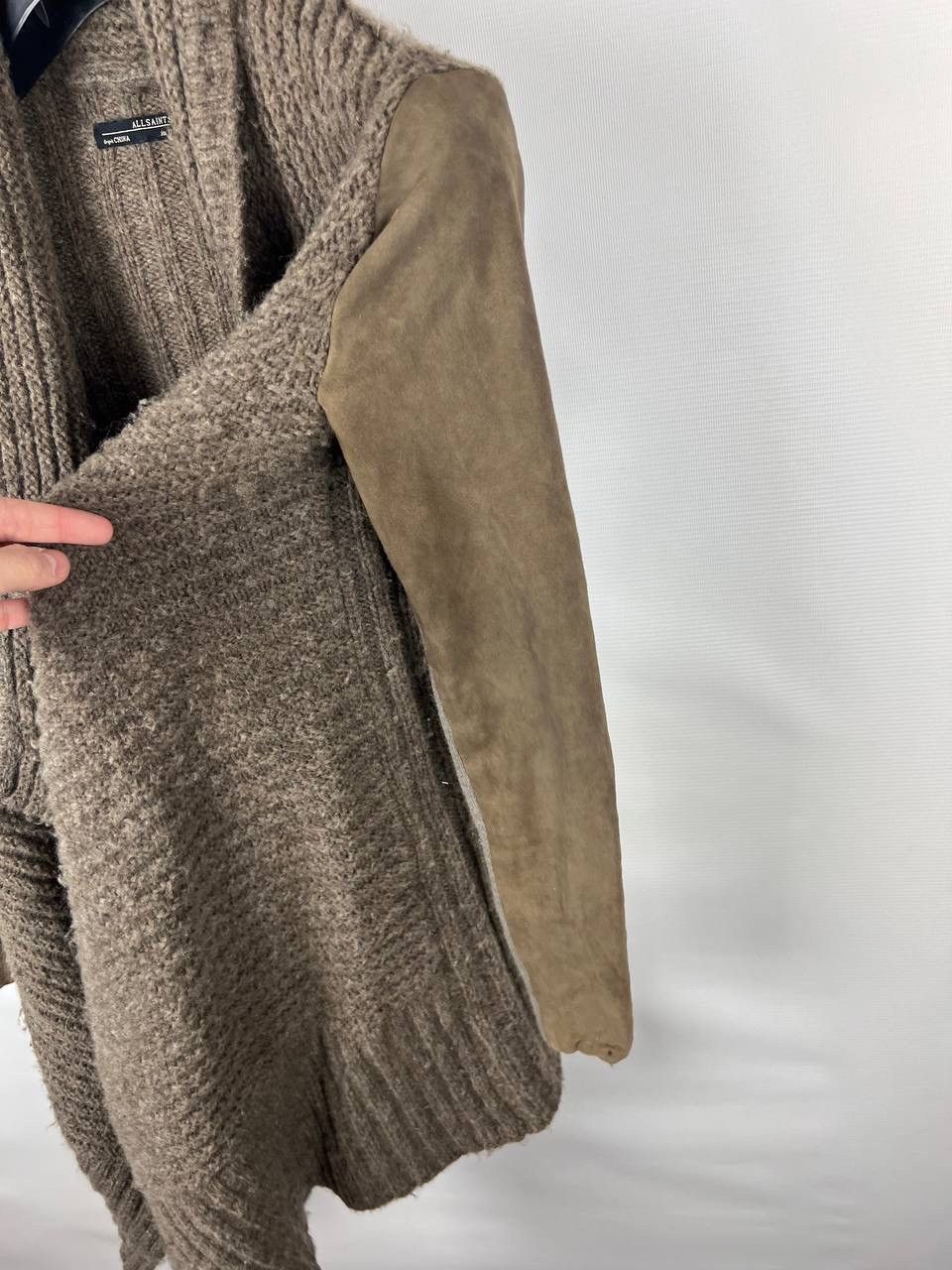 Allsaints Allsaints force cardigan leather wool woman size US 4 Size S / US 4 / IT 40 - 9 Thumbnail