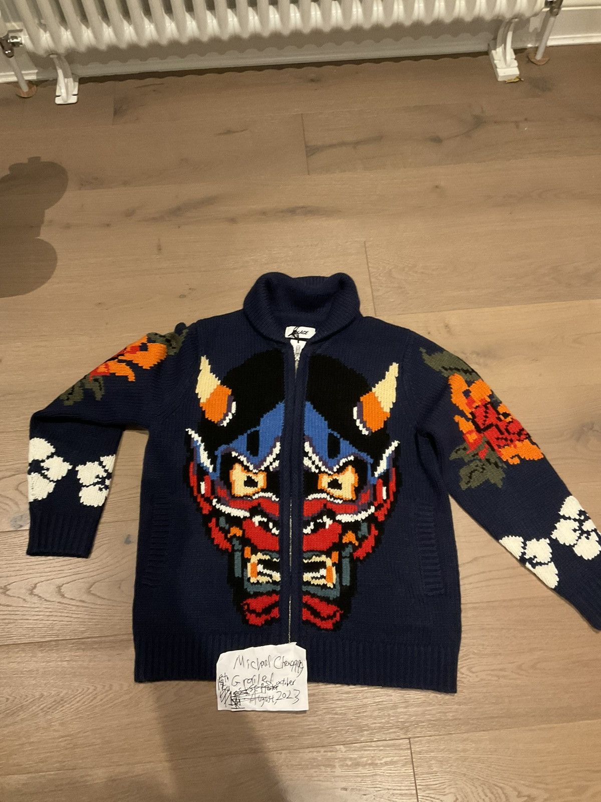 PALACE DEMON COWICHAN KNIT BLUE XL-