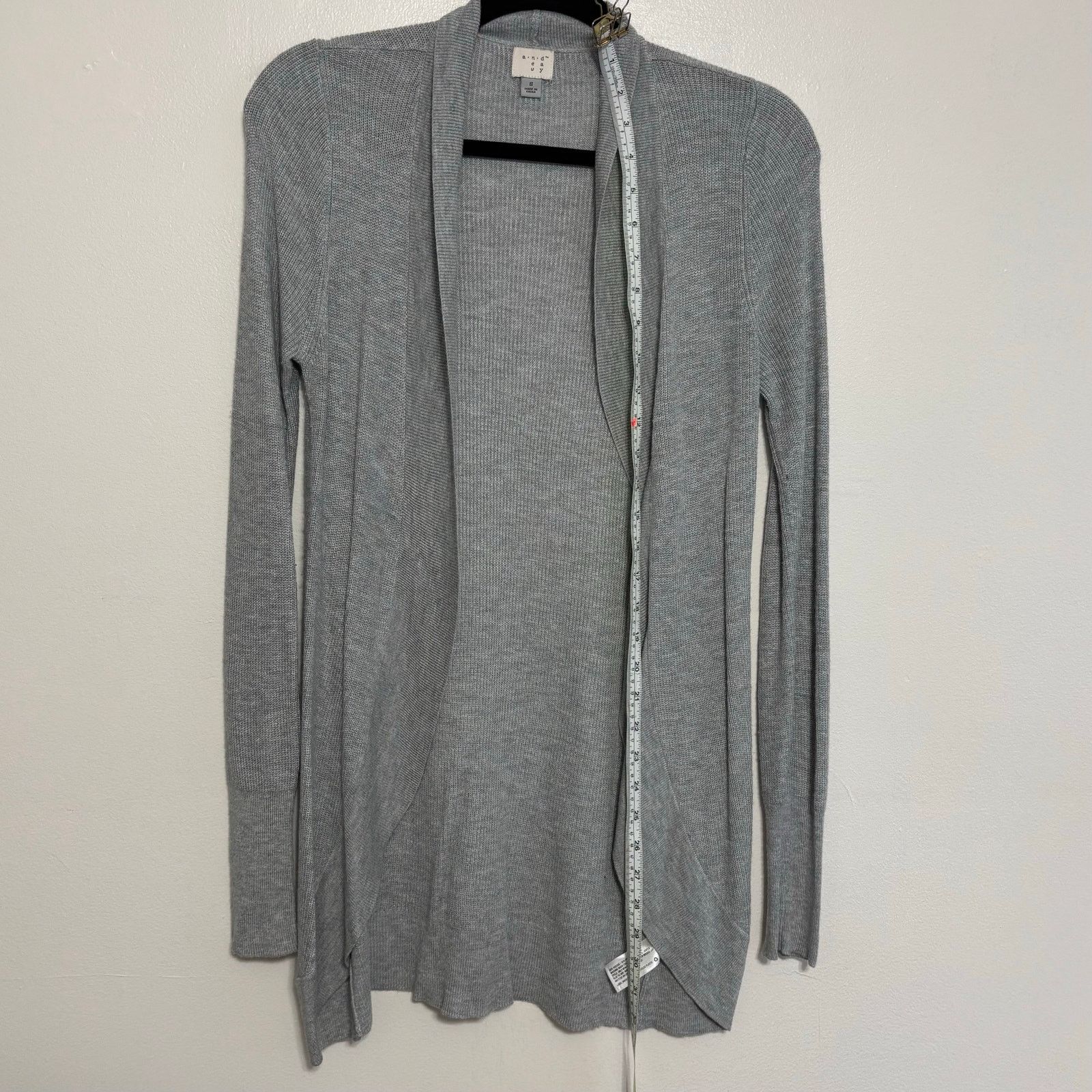 Other A New Day Gray Open Front Cardigan Soft Lightweight Sweater Size S / US 4 / IT 40 - 3 Thumbnail