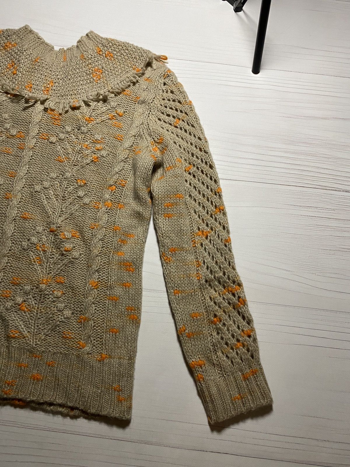 Love Moschino Love Moschino ruffle collar textured knit sweater Size M / US 6-8 / IT 42-44 - 14 Thumbnail