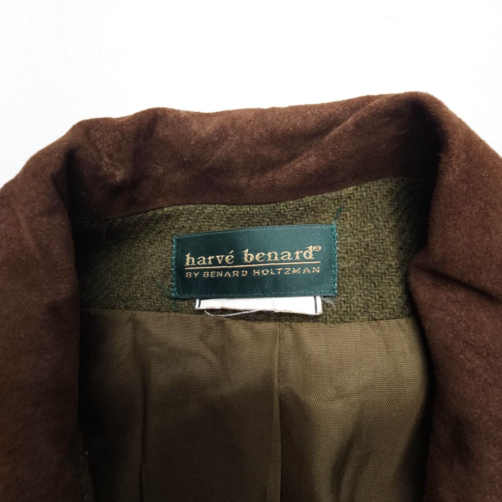 Vintage VINTAGE harvé benard Blazer Womens 14 Green Wool Elbow Patches Benard Holtzman 90s Army 80s Classic Jacket Coat Full Set of Keywords? Size XL / US 12-14 / IT 48-50 - 7 Thumbnail