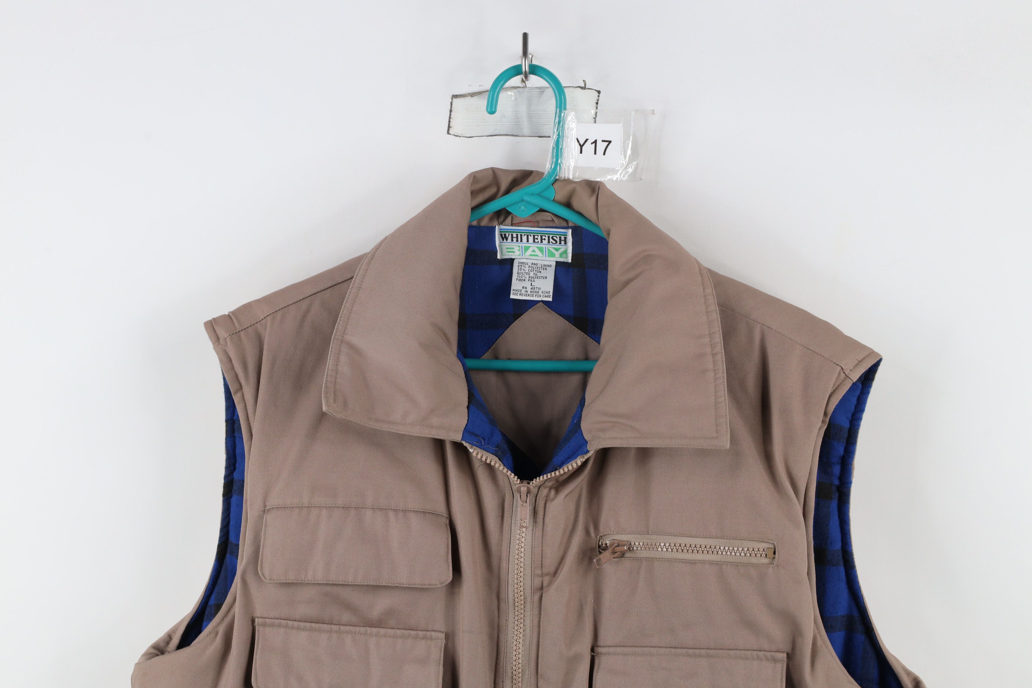 Vintage Vintage 90s Streetwear Flannel Lined Puffer Vest Jacket Size US L / EU 52-54 / 3 - 2 Thumbnail