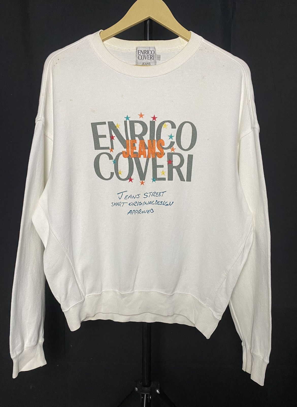 Enrico Coveri Vintage Enrico Coveri Jeans Embroidery Jumper Sweat Size US L / EU 52-54 / 3 - 1 Thumbnail