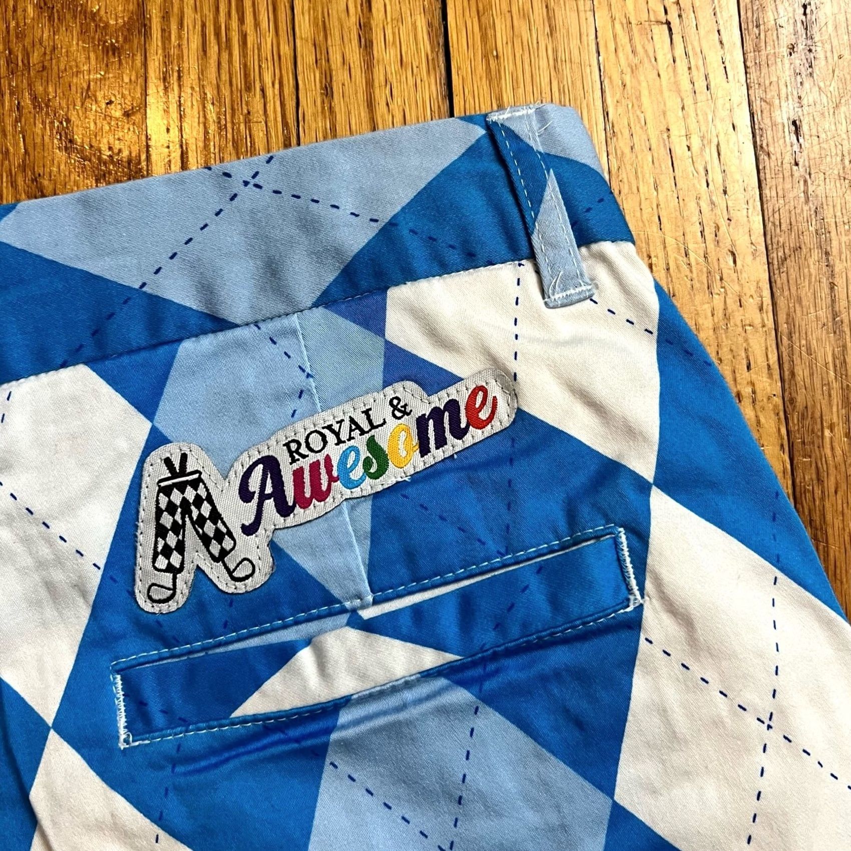 Vintage VINTAGE Royal awesome Shorts Mens 30 Argyle Blue White Golf Loud 31x9 Mens Size US 30 / EU 46 - 3 Thumbnail