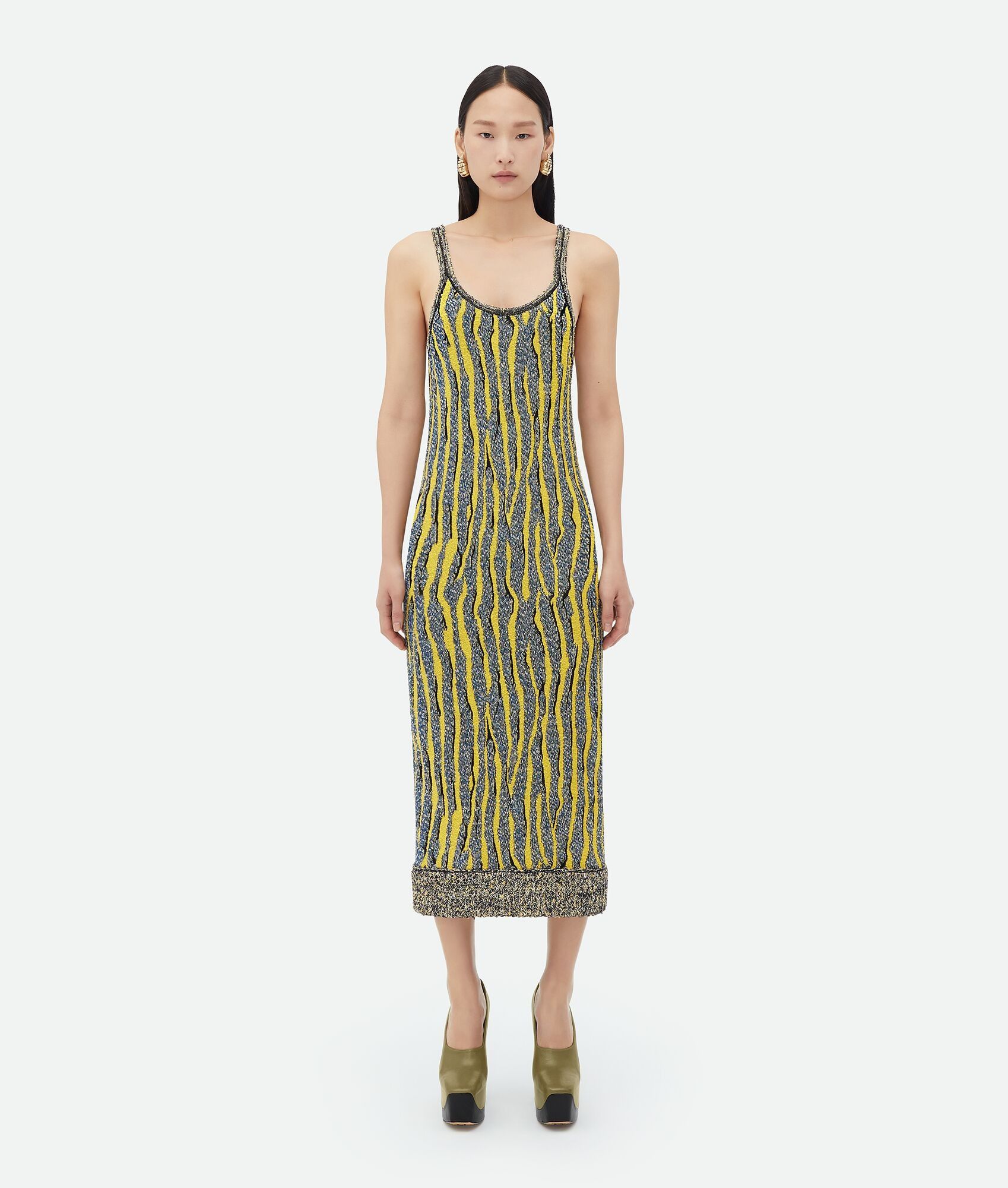 Bottega Veneta o1n1vont0325 Animal Jacquard Dress in Multicolor Size S / US 4 / IT 40 - 1 Thumbnail