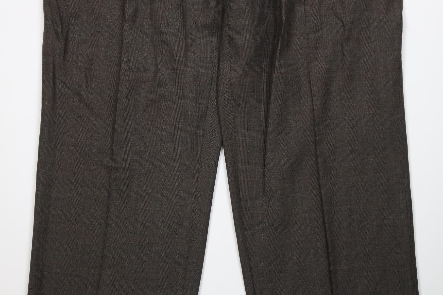 Vintage Vintage 70s Streetwear Knit Wide Leg Chino Pants Brown Plaid Size US 36 / EU 52 - 3 Thumbnail