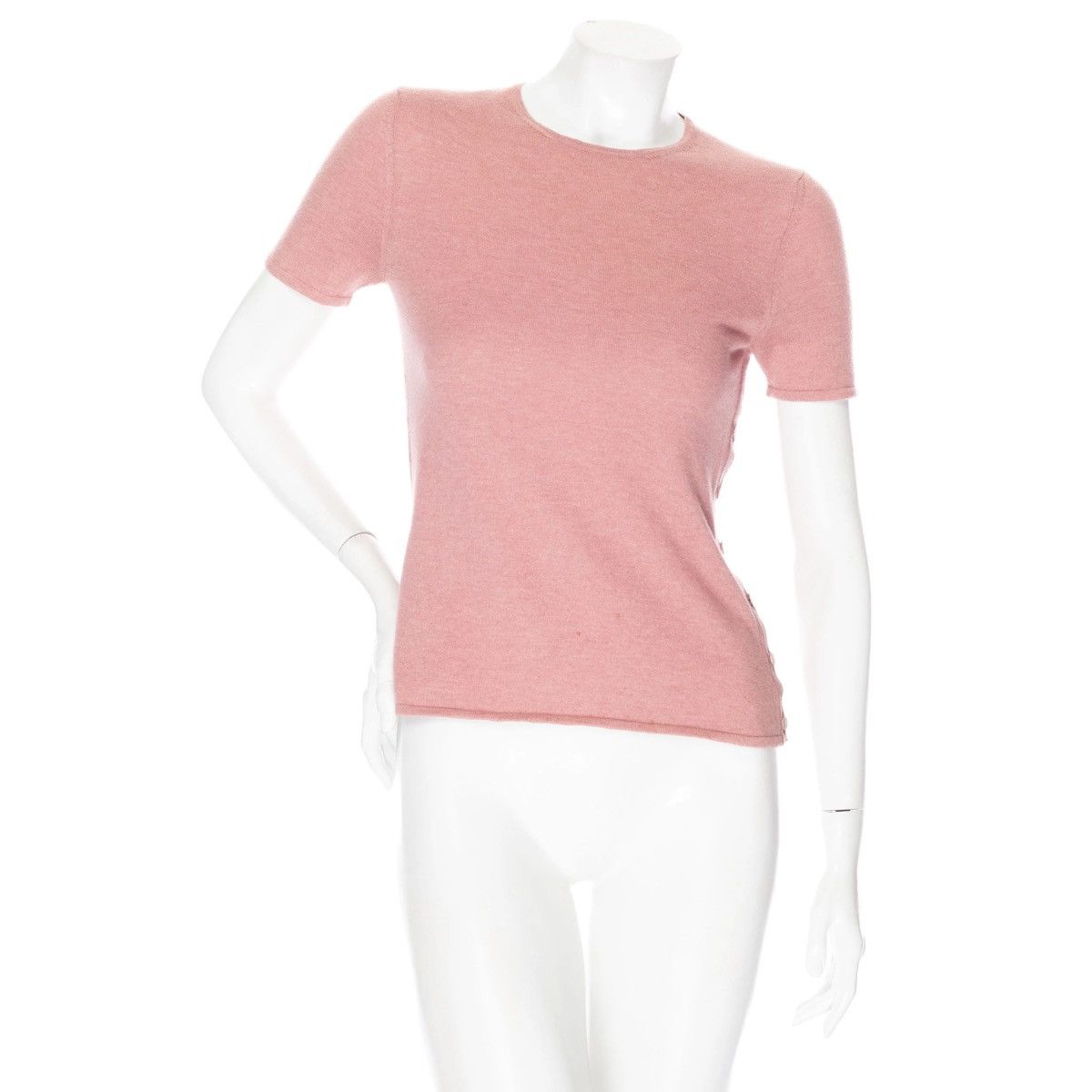 Hermes Hermes Cashmere Button Detail Tee Size S / US 4 / IT 40 - 1 Thumbnail