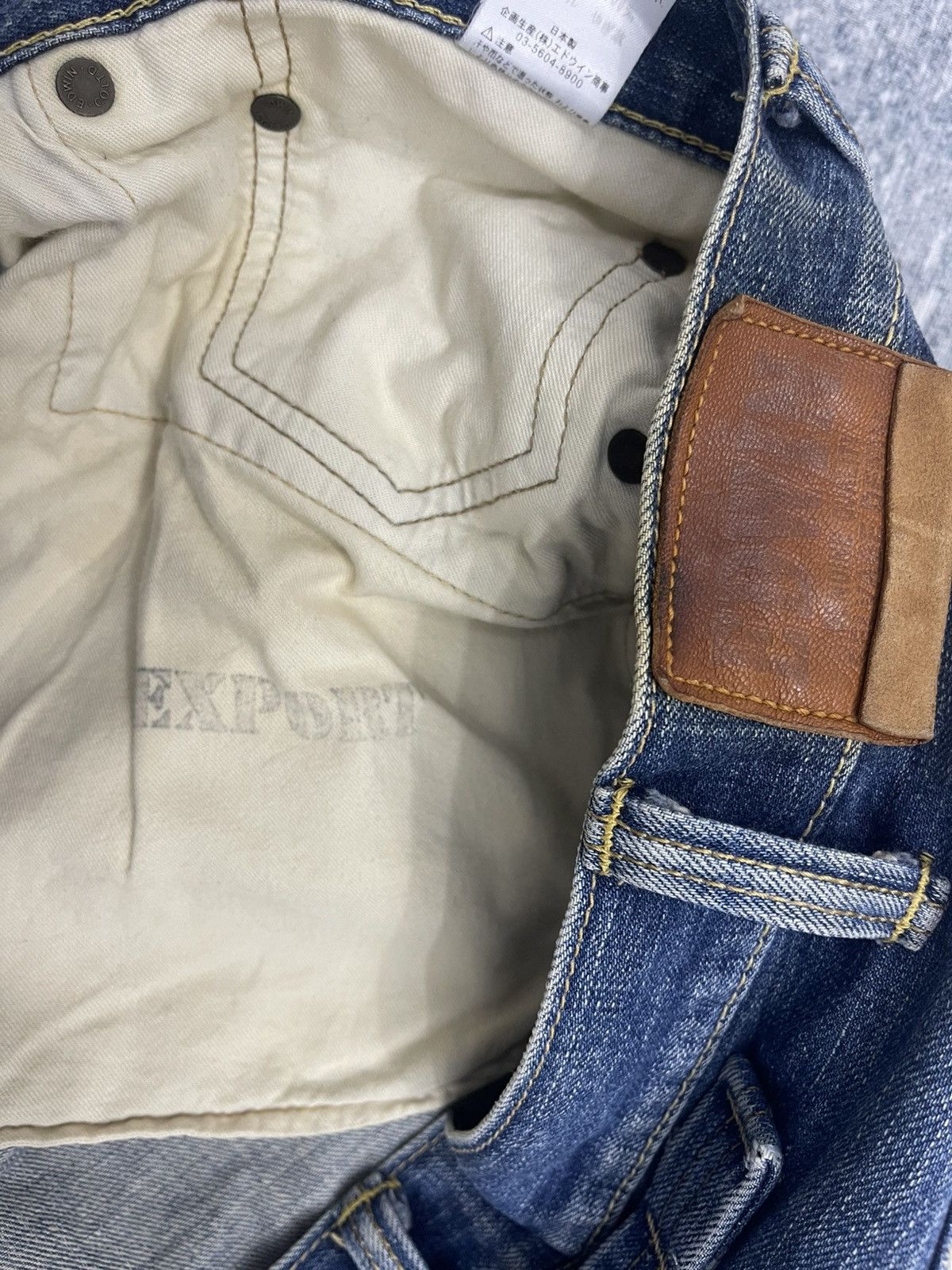 Edwin Vintage Edwin Distressed Salvage denim pants Size US 38 / EU 54 - 14 Thumbnail