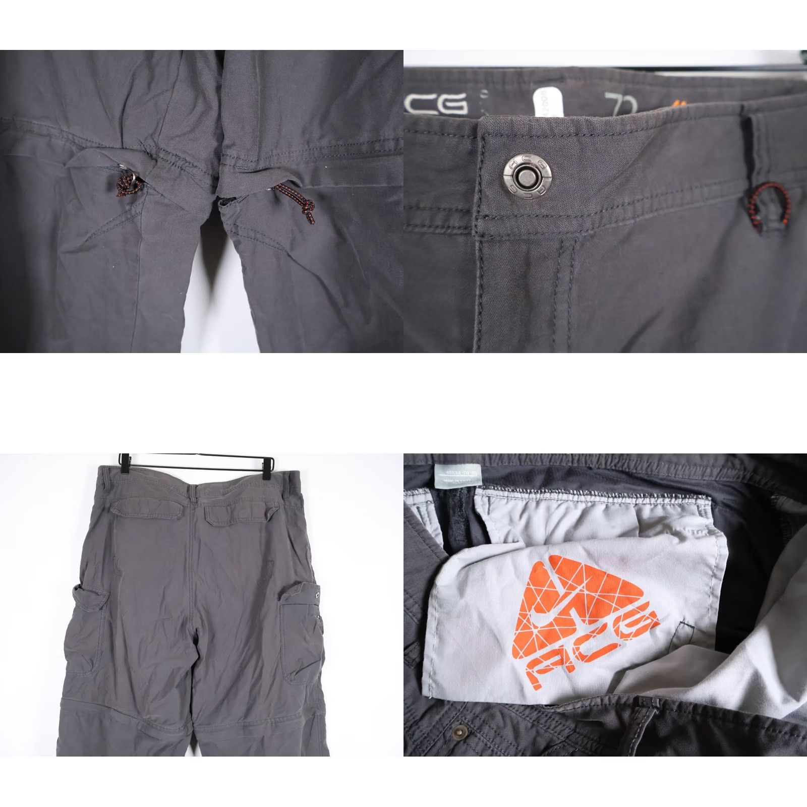 Nike ACG Nike ACG Pants Convertible Shorts Cargo Gray Cotton Blend Men's 40 x 32 Size US 40 / EU 56 - 10 Thumbnail