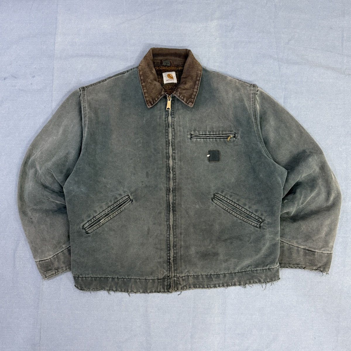 Carhartt 90s Rare💥 Sun Faded Carhartt HTG Detroit Jacket Size US L / EU 52-54 / 3 - 3 Thumbnail