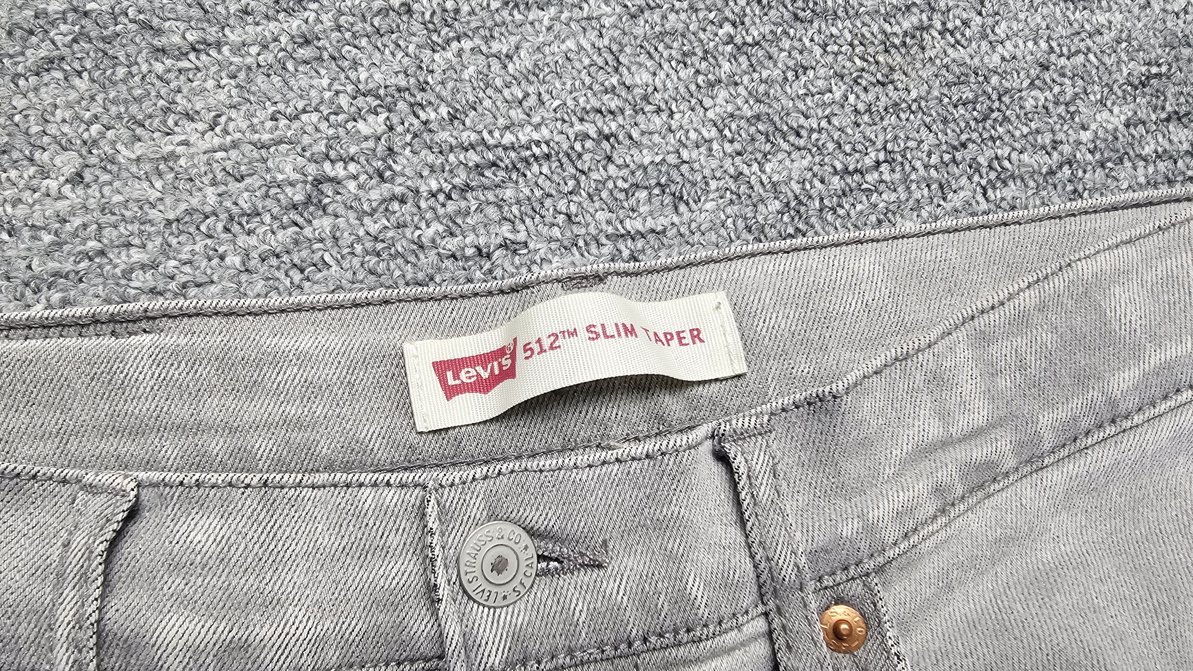 Levi's Levis 512 Slim Taper Jeans Women 29 Gray Heart Patch Y2K Size 29" - 8 Thumbnail