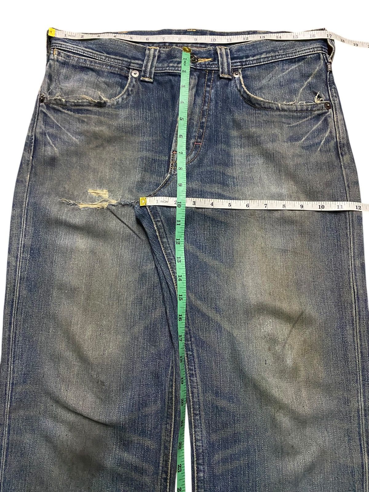 KOZABURO × Wrangler Vintage Wrangler 04903 Mud Wash Distressed Loose Jeans Size US 34 / EU 50 - 11 Thumbnail