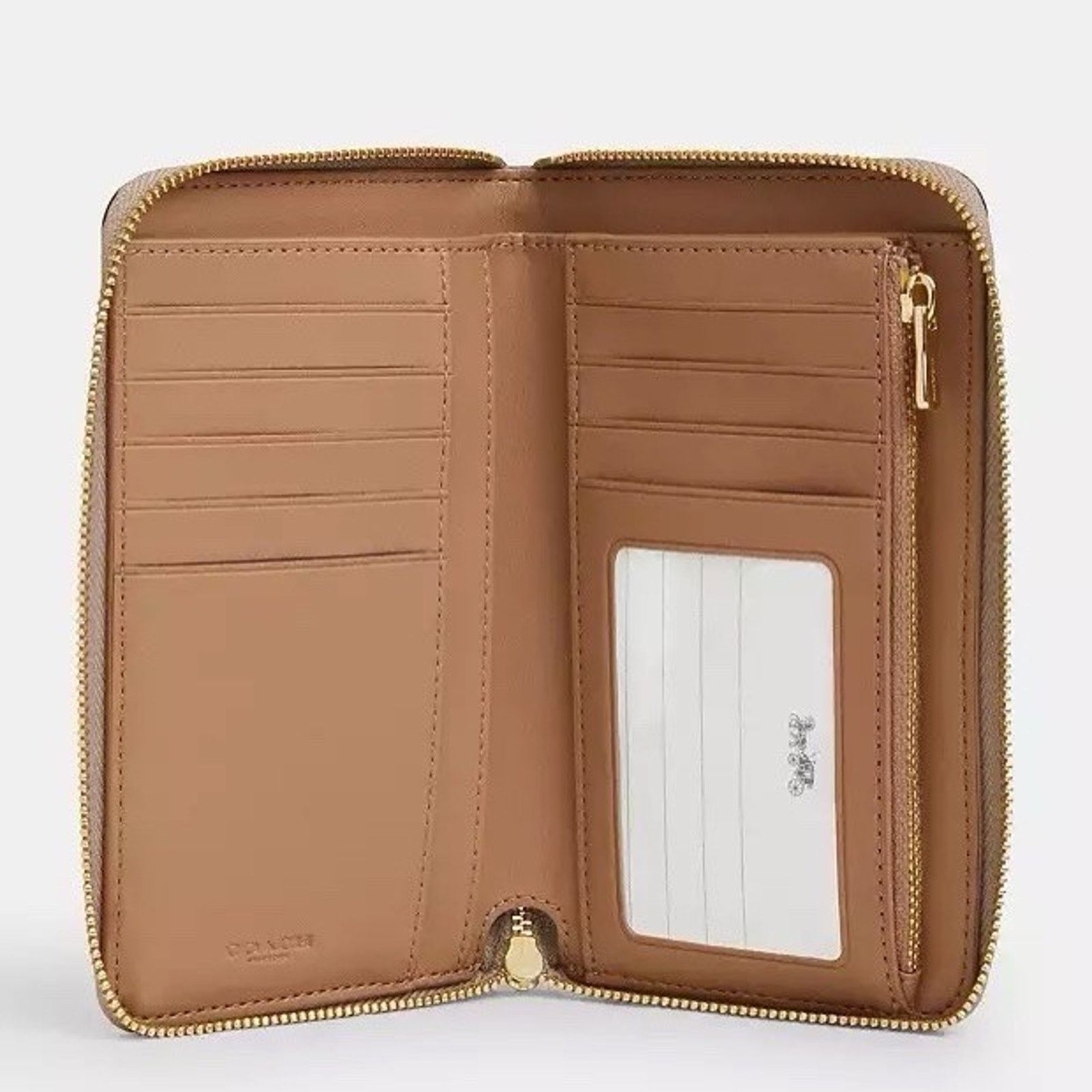 Coach NWT Coach Medium Id Zip Wallet CW781 Gold/Sand/Chalk Size ONE SIZE - 5 Thumbnail
