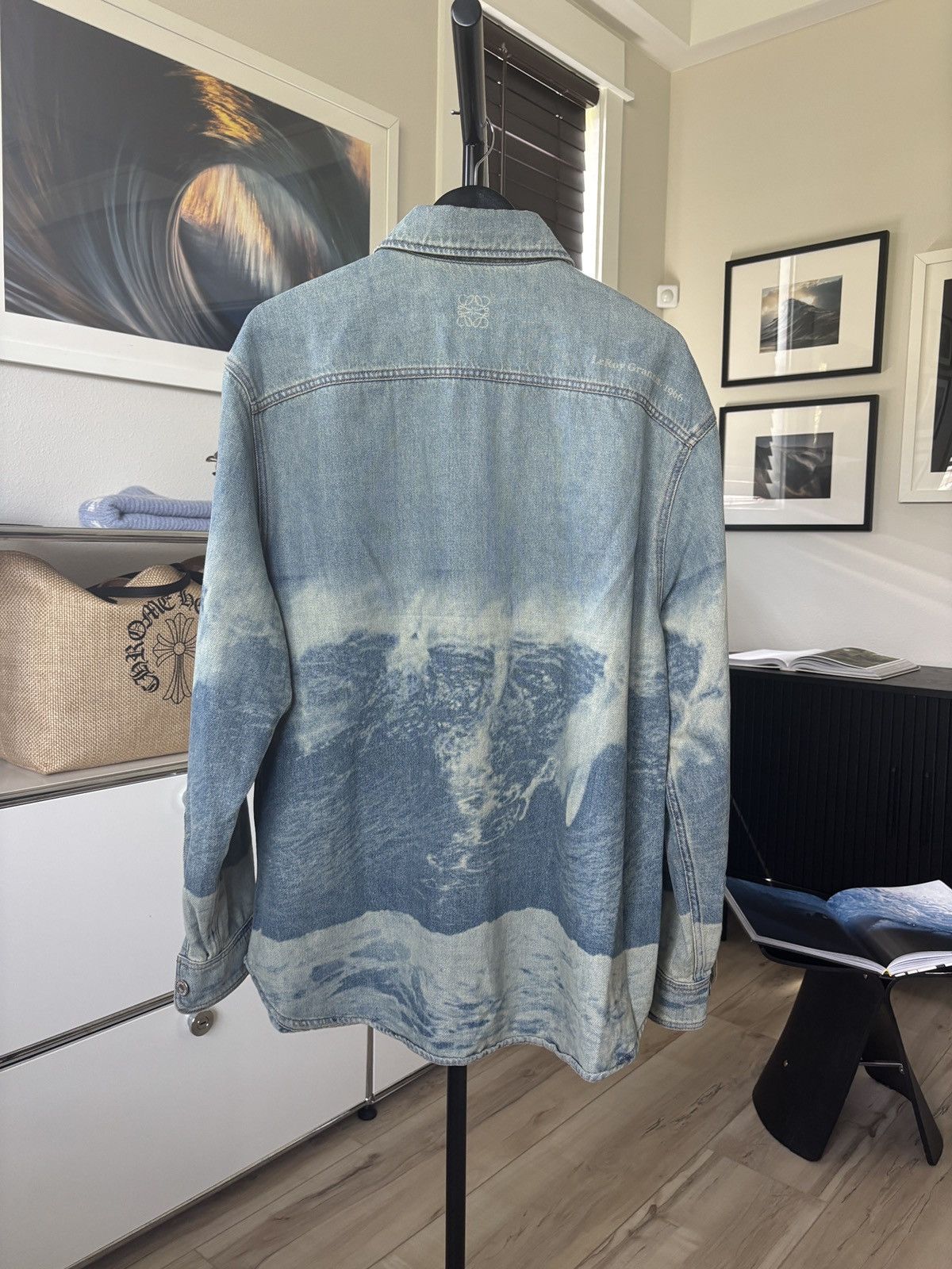 Loewe 🏄🏼‍♂️ LOEWE BLUE DENIM SURF WAVE SHIRT Size US XL / EU 56 / 4 - 9 Thumbnail