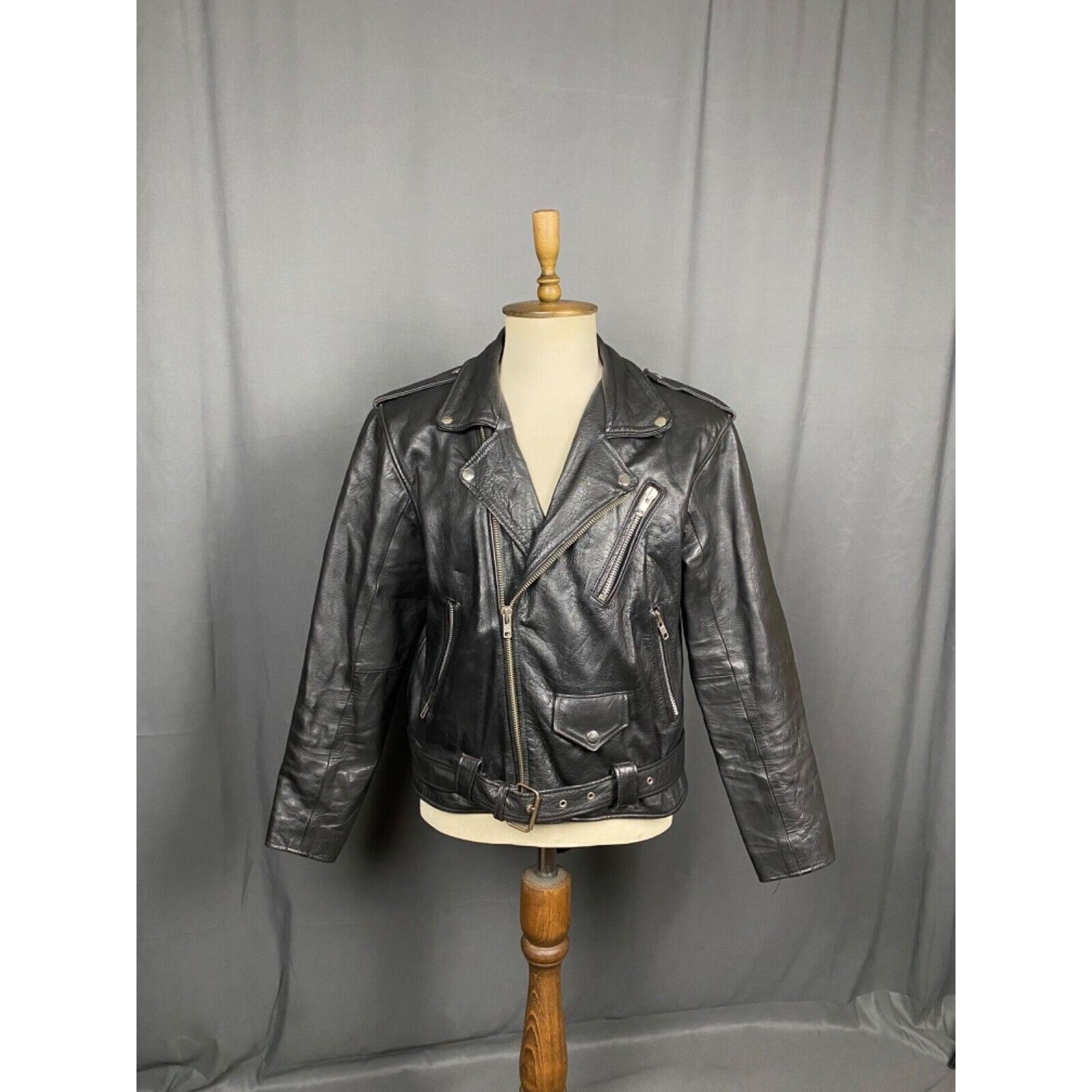 Raf by Raf Simons RARE! Raf Simons VTG Men's Black Leather Biker Jacket Size L Size US L / EU 52-54 / 3 - 1 Thumbnail