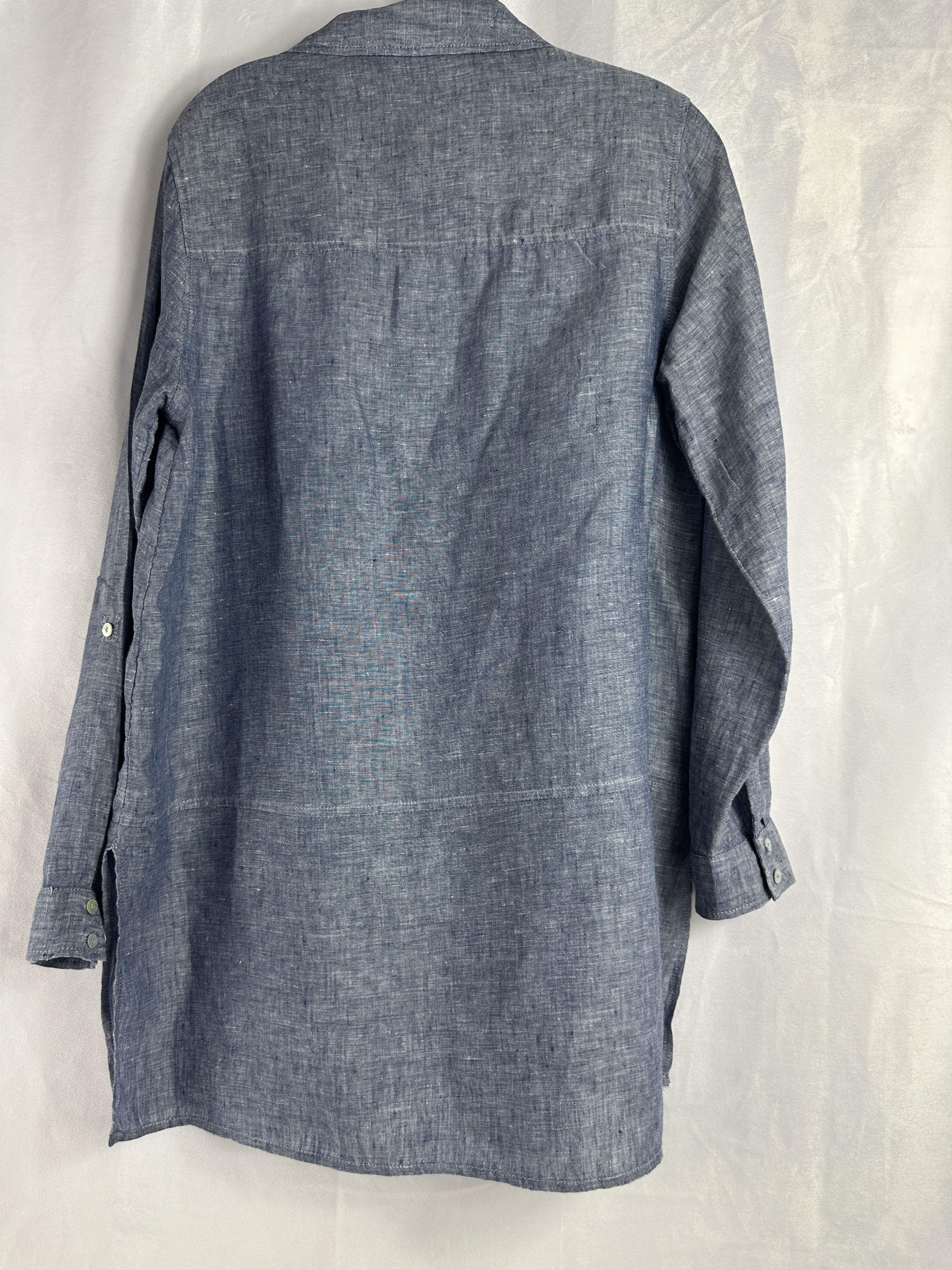 Elie Tahari TAHARI Linen Long Sleeve Tunic Style Med Size M / US 6-8 / IT 42-44 - 4 Thumbnail