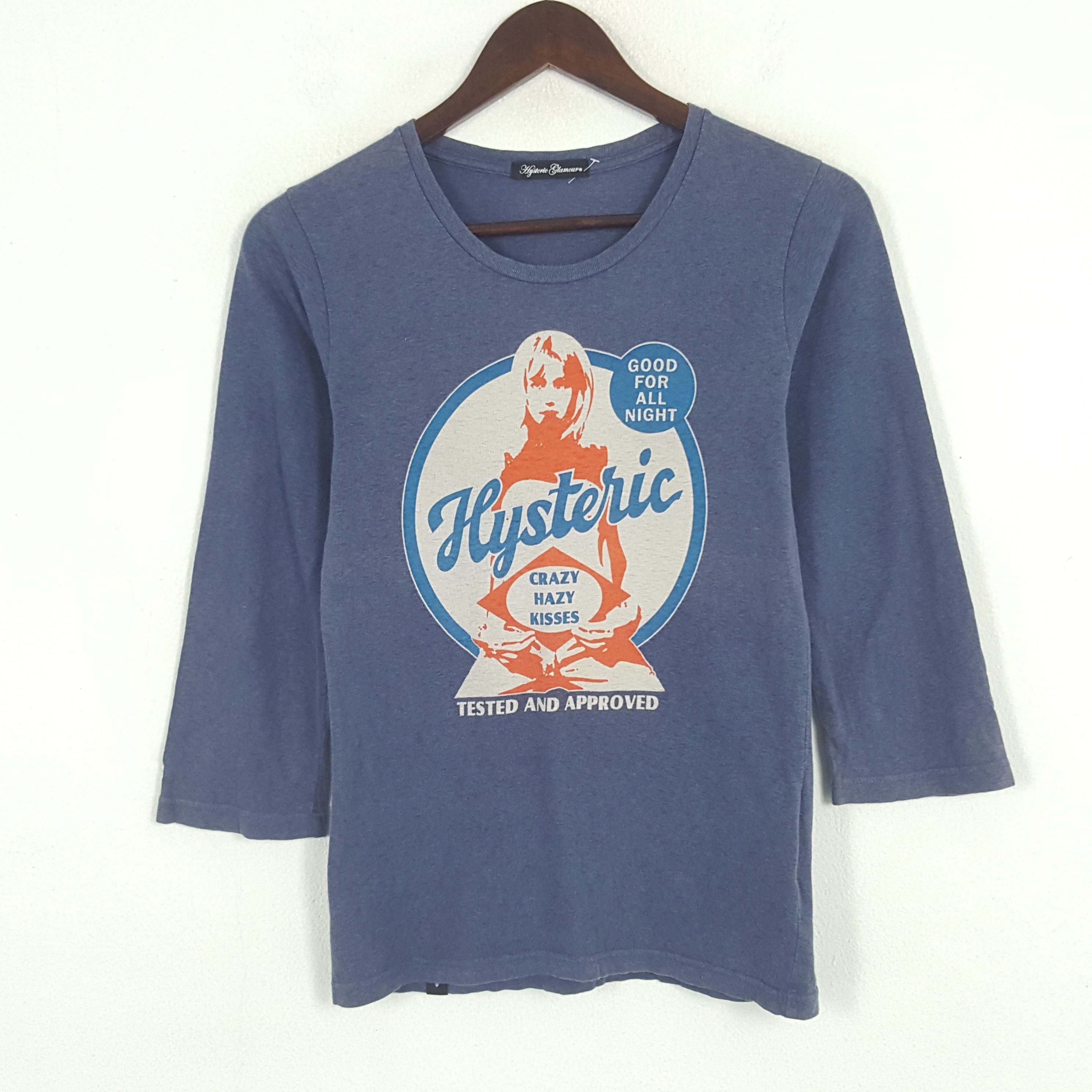 Hysteric Glamour × Vintage Vintage Hysteric Glamour Quarter Sleeve Tshirt Size XS / US 0-2 / IT 36-38 - 1 Thumbnail
