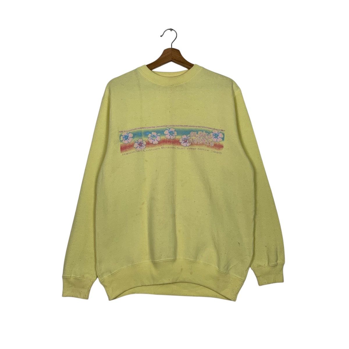 Japanese Brand Surf & Sweats Yellow Sweatshirt Size US L / EU 52-54 / 3 - 1 Thumbnail
