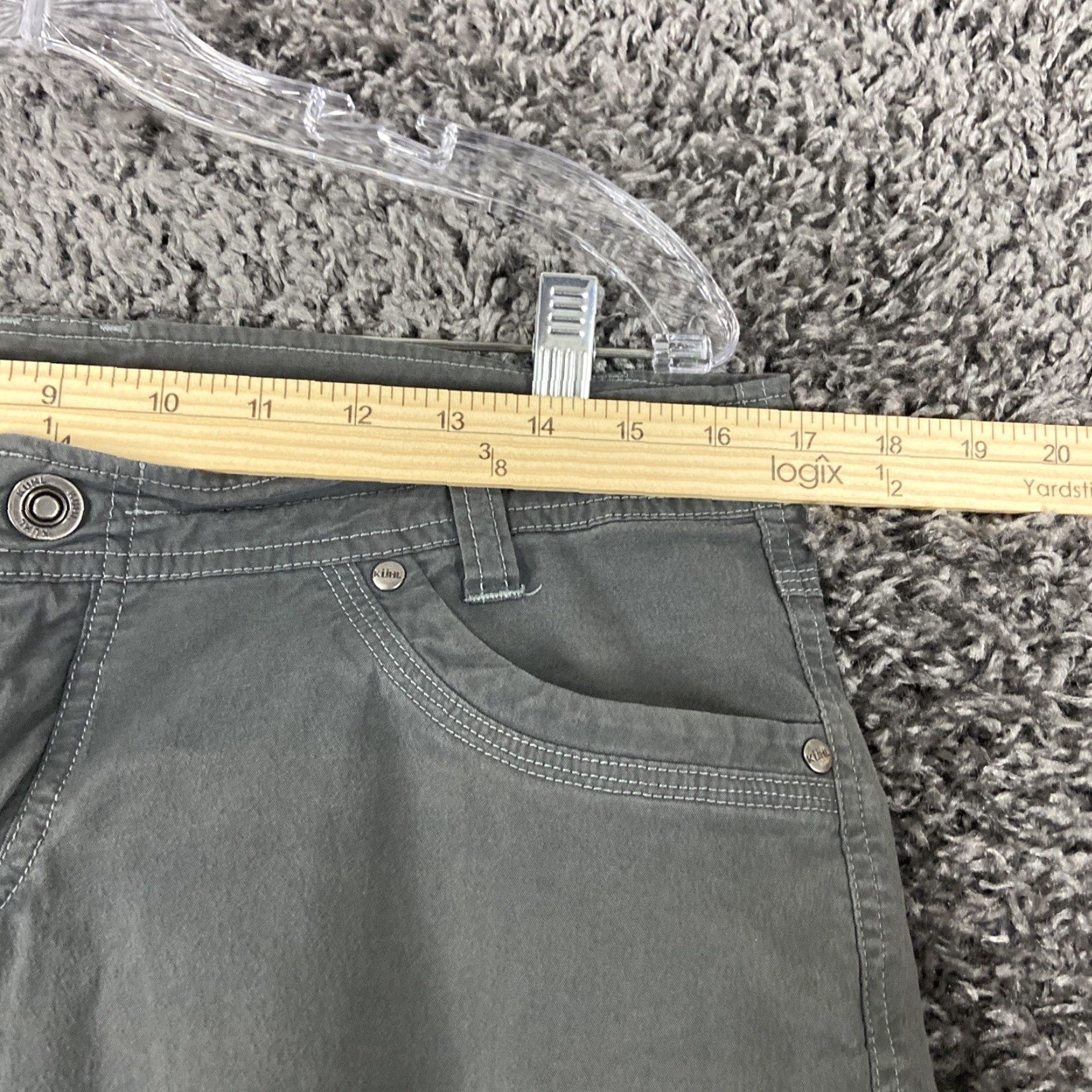 Vintage VINTAGE Kuhl Women's Bermuda Shorts Size 12 Gray Casual Summer Size 34" / US 12 / IT 48 - 6 Thumbnail
