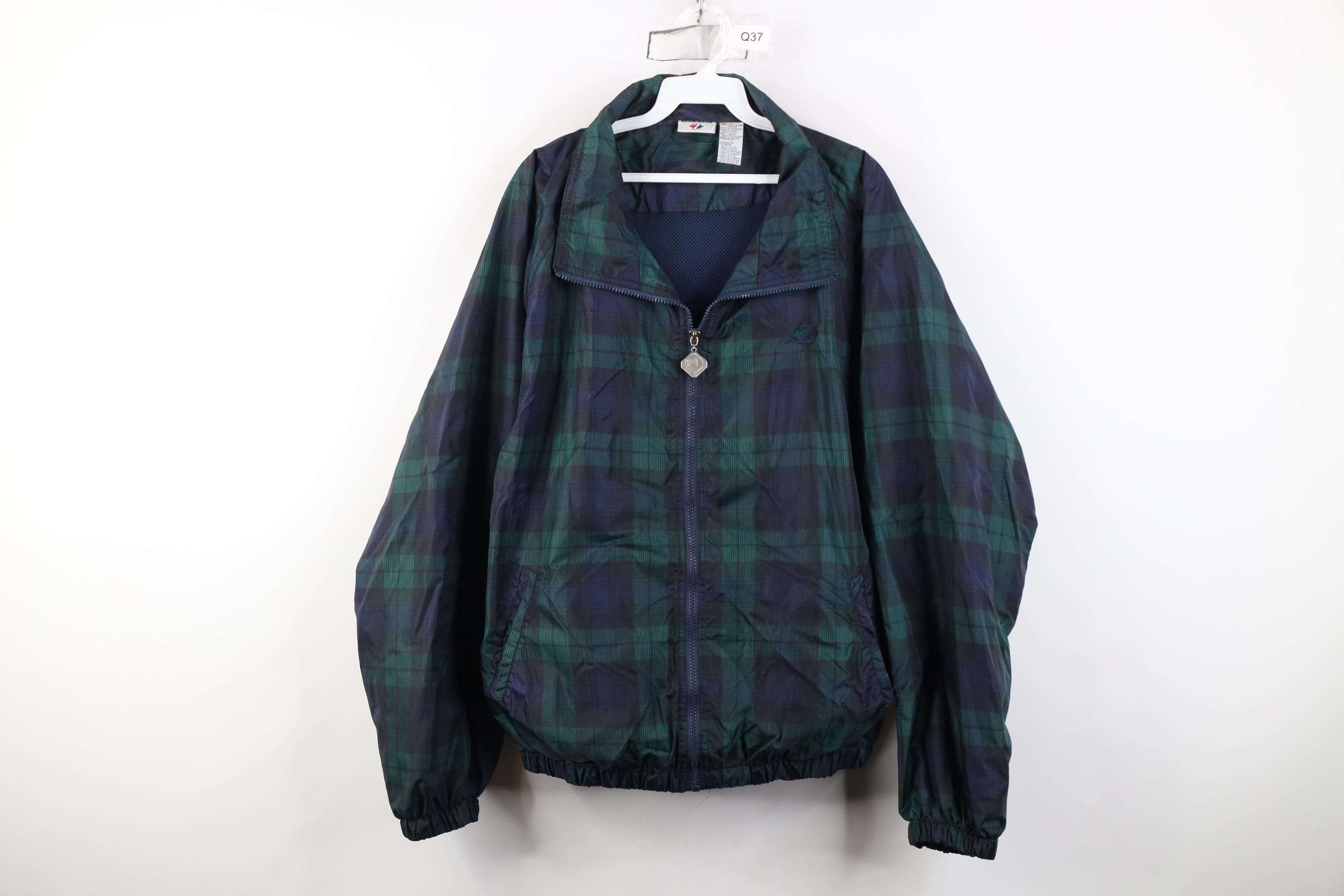 Vintage Vintage 90s Streetwear Windbreaker Bomber Jacket Tartan Size US L / EU 52-54 / 3 - 1 Thumbnail