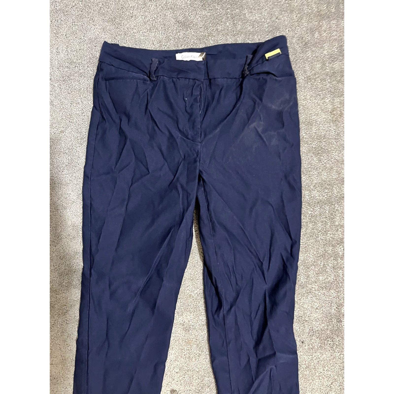 Calvin Klein Calvin Klein Womens Dress Pants Size 6 Stretch Front Pocket Navy Blue Size 28" / US 6 / IT 42 - 2 Thumbnail