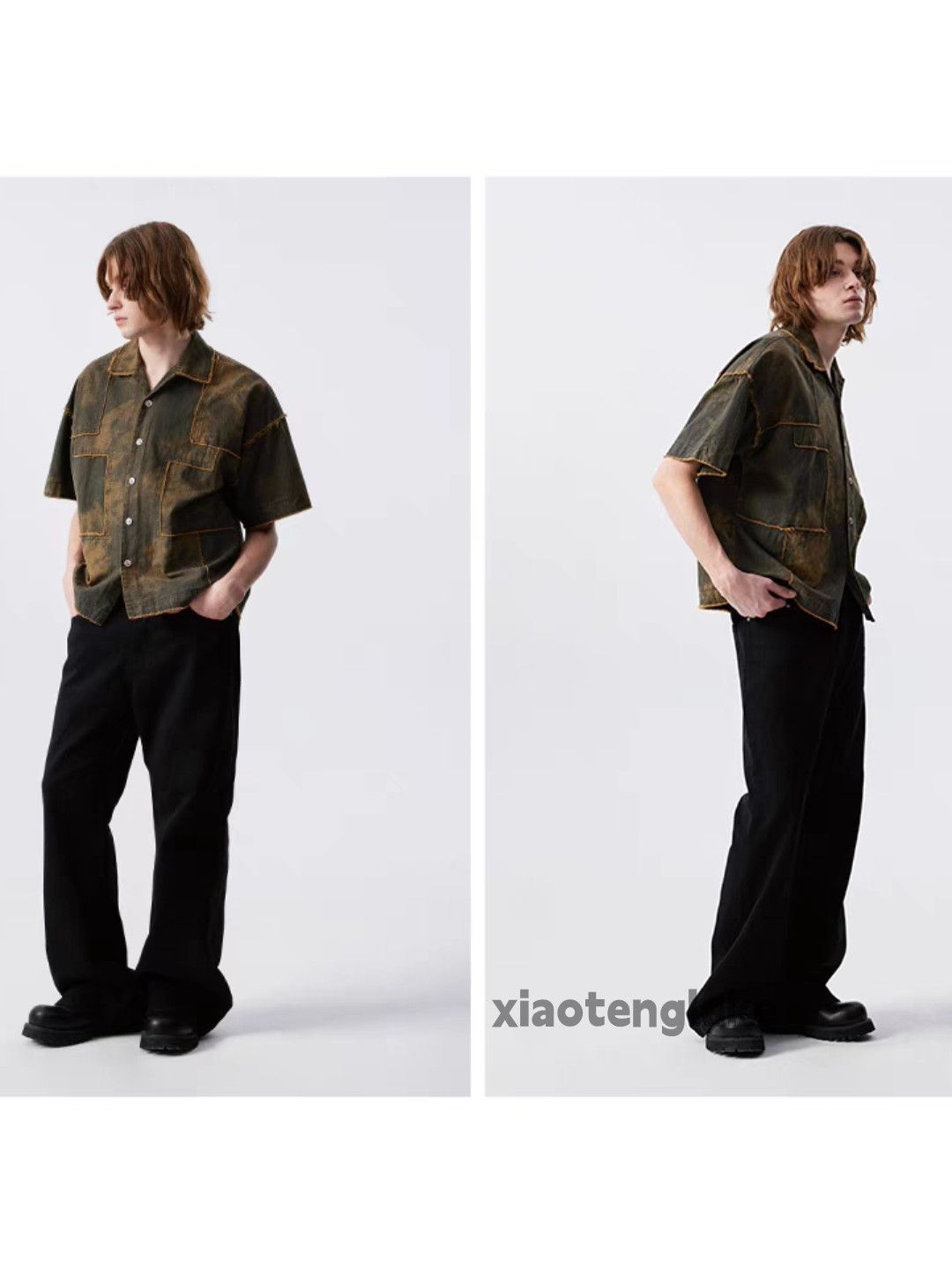 Designer × Vintage Unisex utility punk hiphop yuppie loose patchwork shirt Size US L / EU 52-54 / 3 - 5 Thumbnail