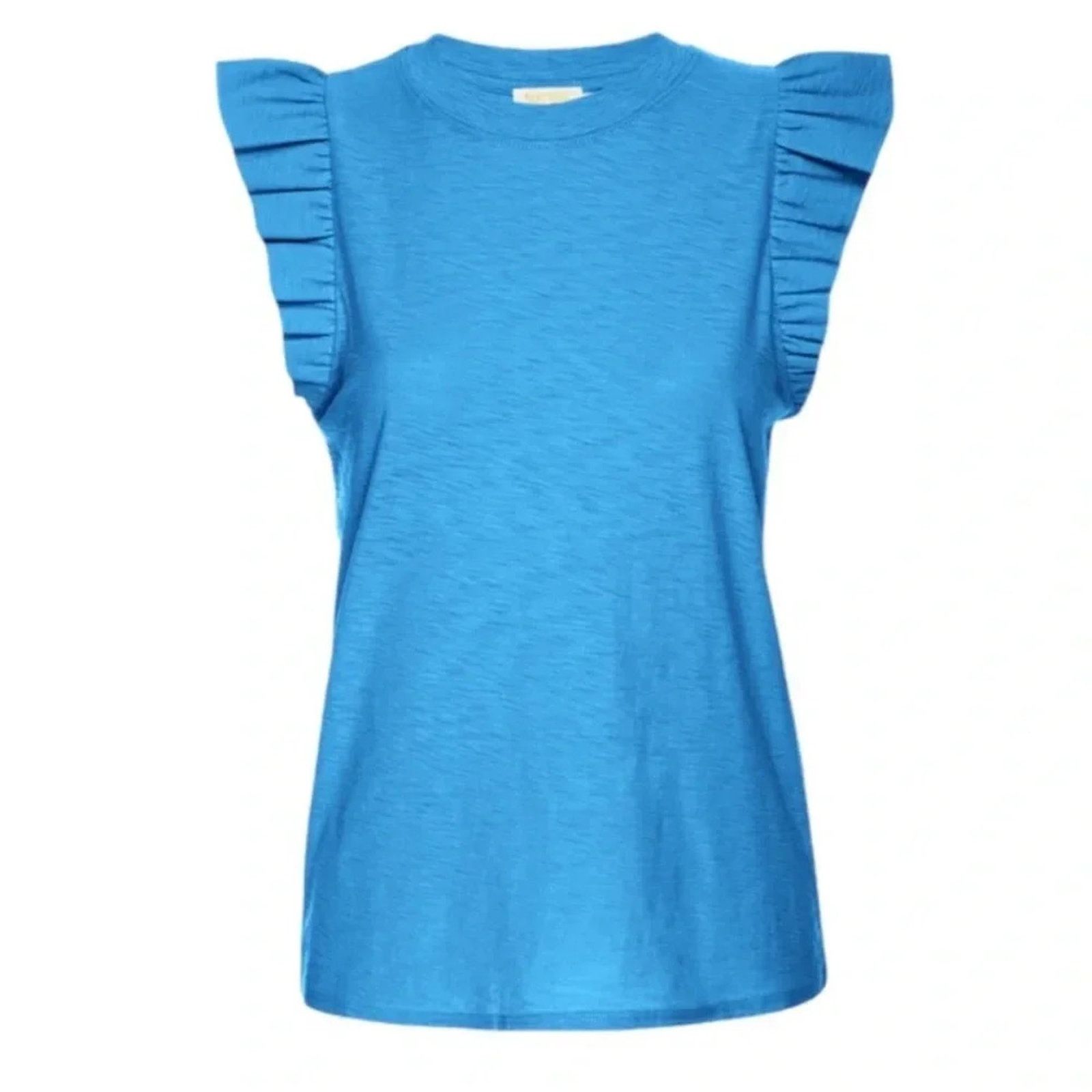 Nation LTD Nation LTD XS Paulette Tank Ruffle Sleeve Top in Bright Blue Size XS / US 0-2 / IT 36-38 - 3 Thumbnail
