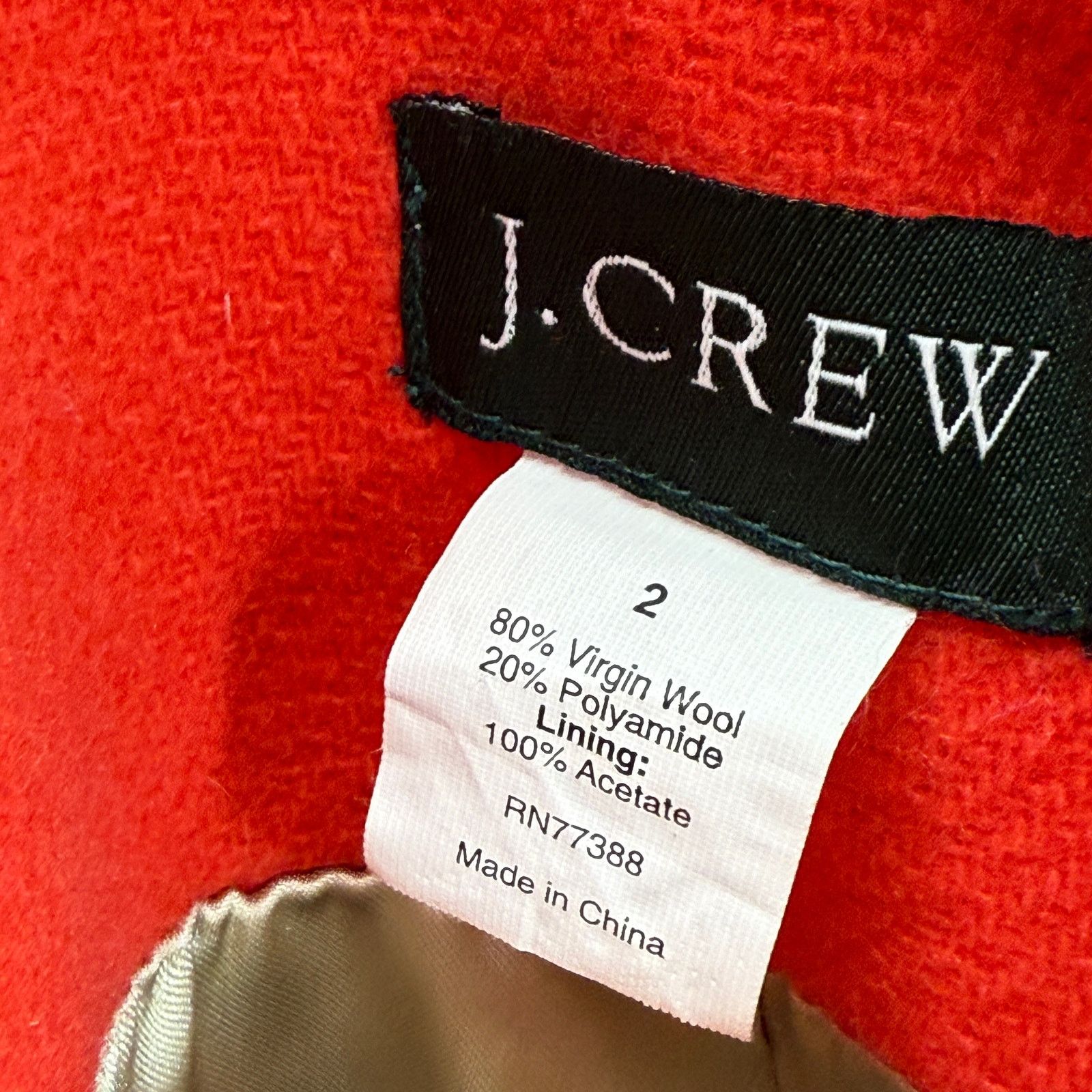 J.Crew J Crew Vintage Wool Double Breasted Winter Coat Orange 2 Size XS / US 0-2 / IT 36-38 - 7 Thumbnail