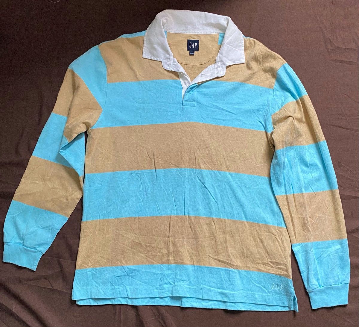 Gap Gap Long Sleeve Rugby Polo Shirt Size US L / EU 52-54 / 3 - 1 Thumbnail