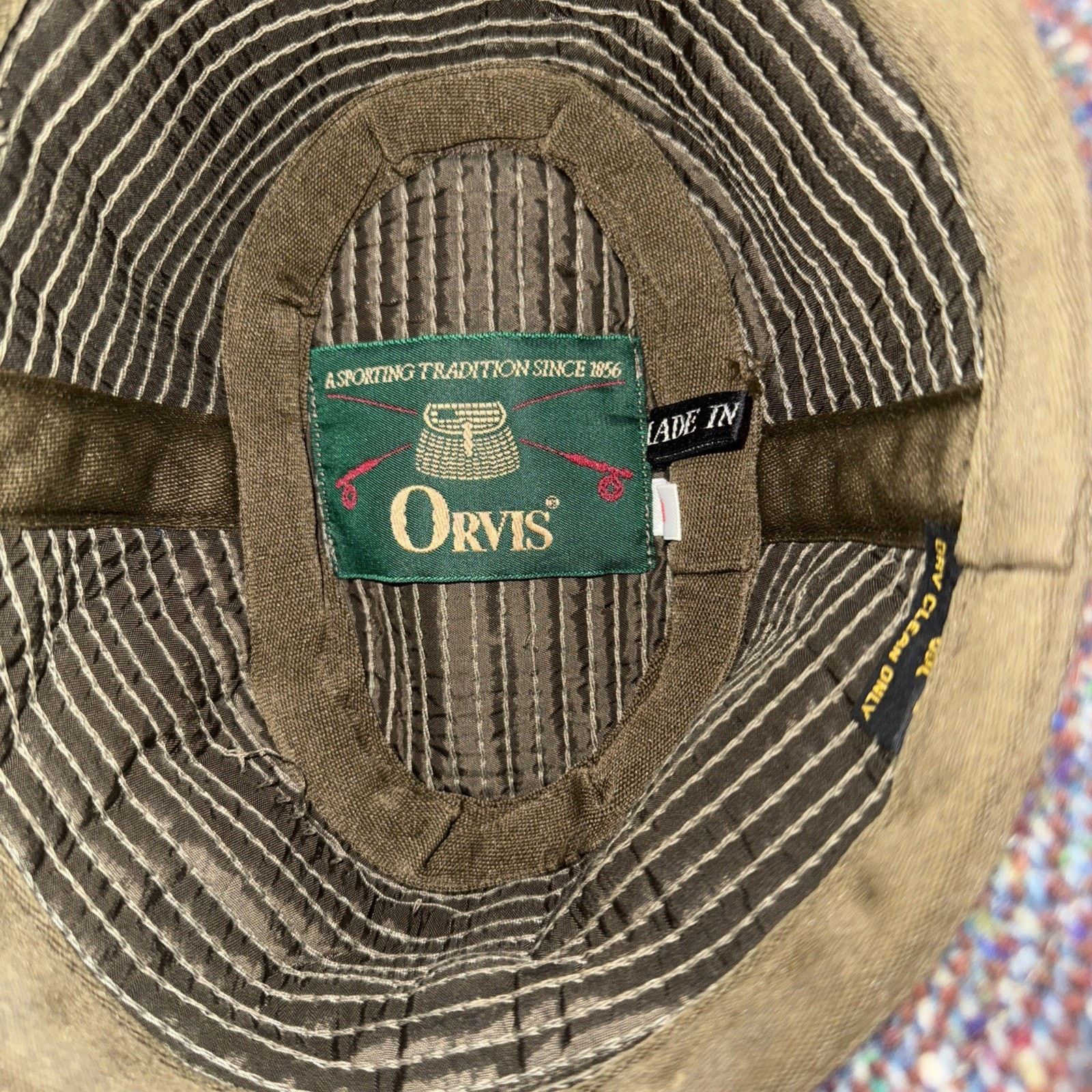 Orvis VINTAGE ORVIS Ireland Wool Fedora Men tweed patchwork Sz Sm Size 30 - 5 Thumbnail