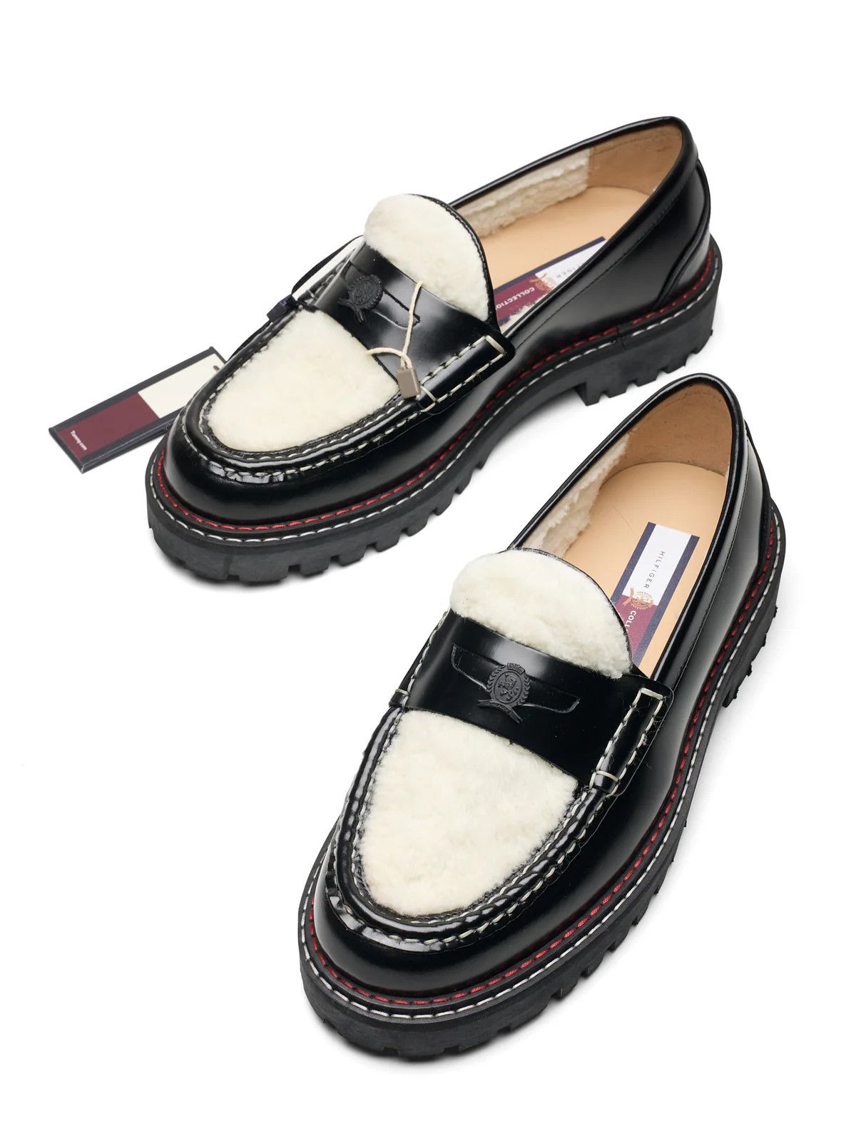 Tommy Hilfiger HILFIGER COLLECTION Black Leather Penny Loafers Unisex Size US 7.5 / EU 40-41 - 4 Thumbnail
