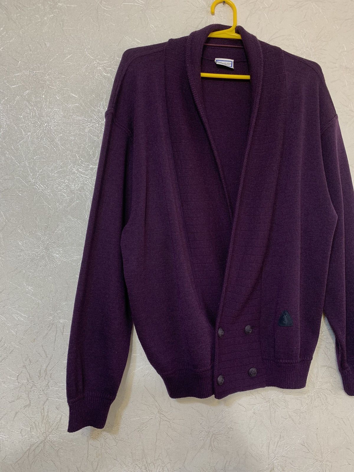Vintage × Yves Saint Laurent Vintage 80’s Yves Saint Laurent Double Wool Cardigan YSL Size US M / EU 48-50 / 2 - 3 Thumbnail