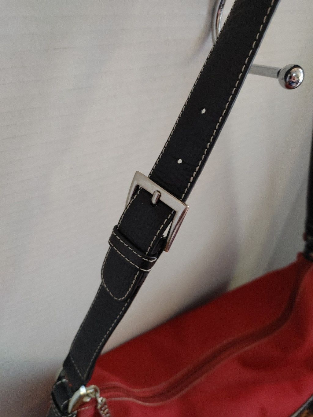 Max Mara MAXX New York Red Nylon & Leather Trim Bag Size ONE SIZE - 3 Thumbnail