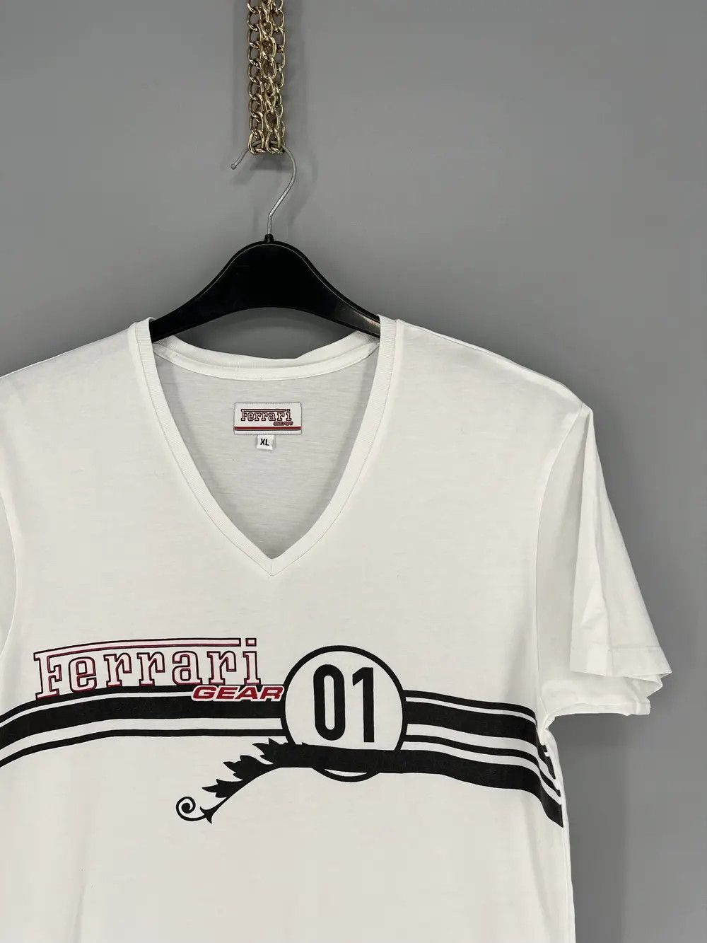 Vintage Vintage Ferrari Scuderia Single Stitch White Tee Size US XL / EU 56 / 4 - 5 Thumbnail