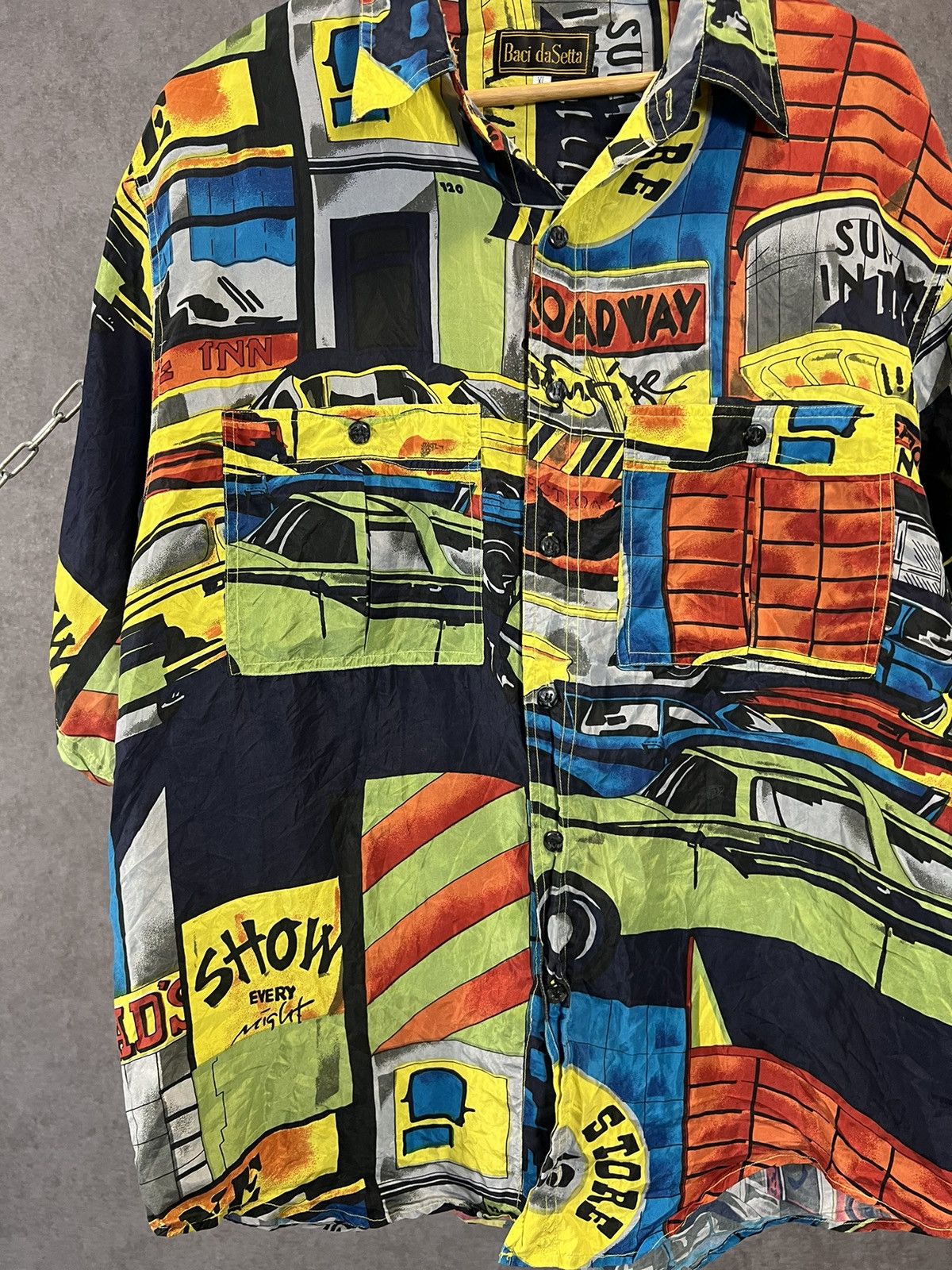 Vintage Crazy Hawaiian art vintage silk shirt Size US XL / EU 56 / 4 - 3 Thumbnail