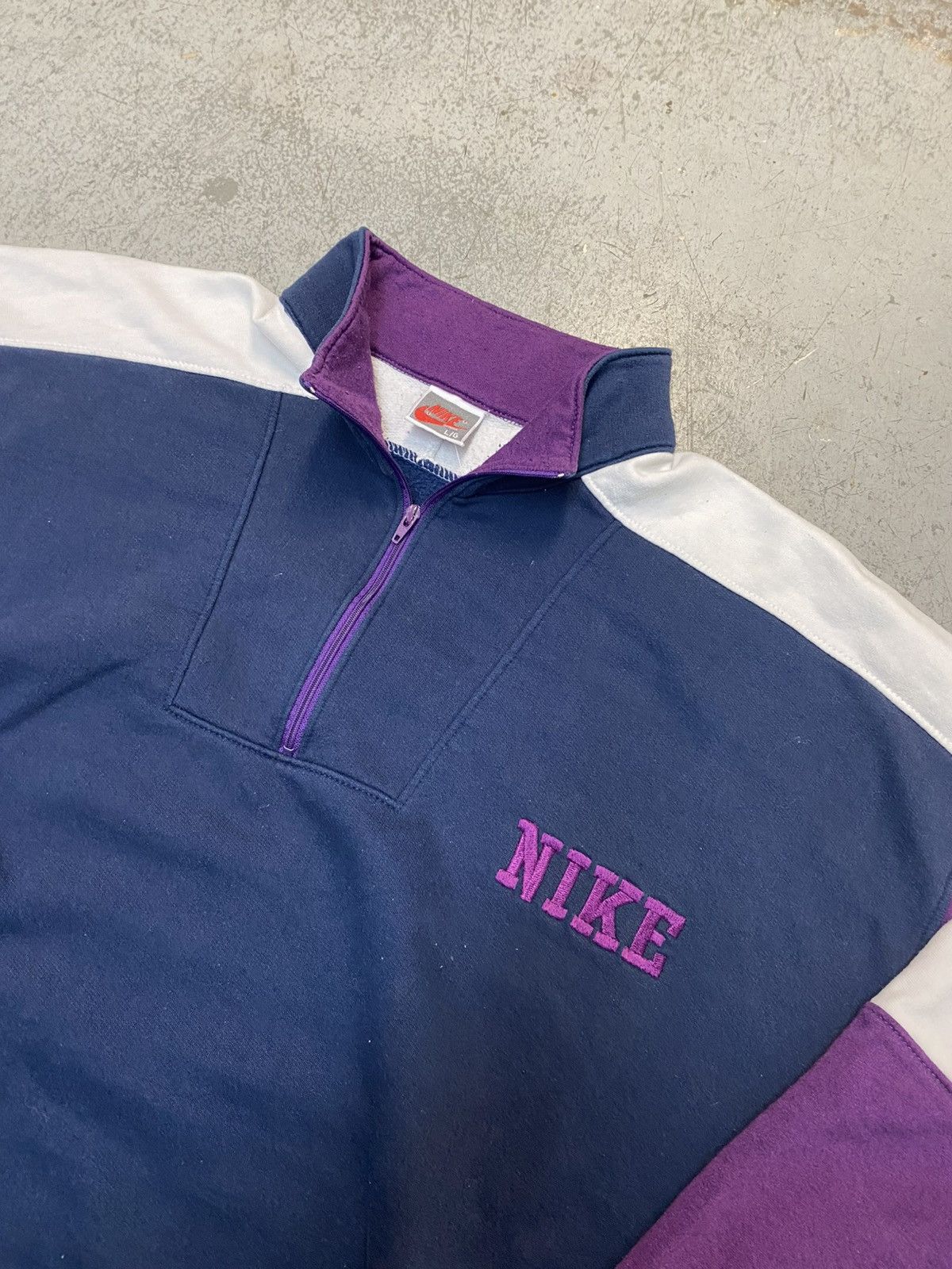 Nike Vintage 1980’s Nike Quarter Zip Size US L / EU 52-54 / 3 - 2 Thumbnail