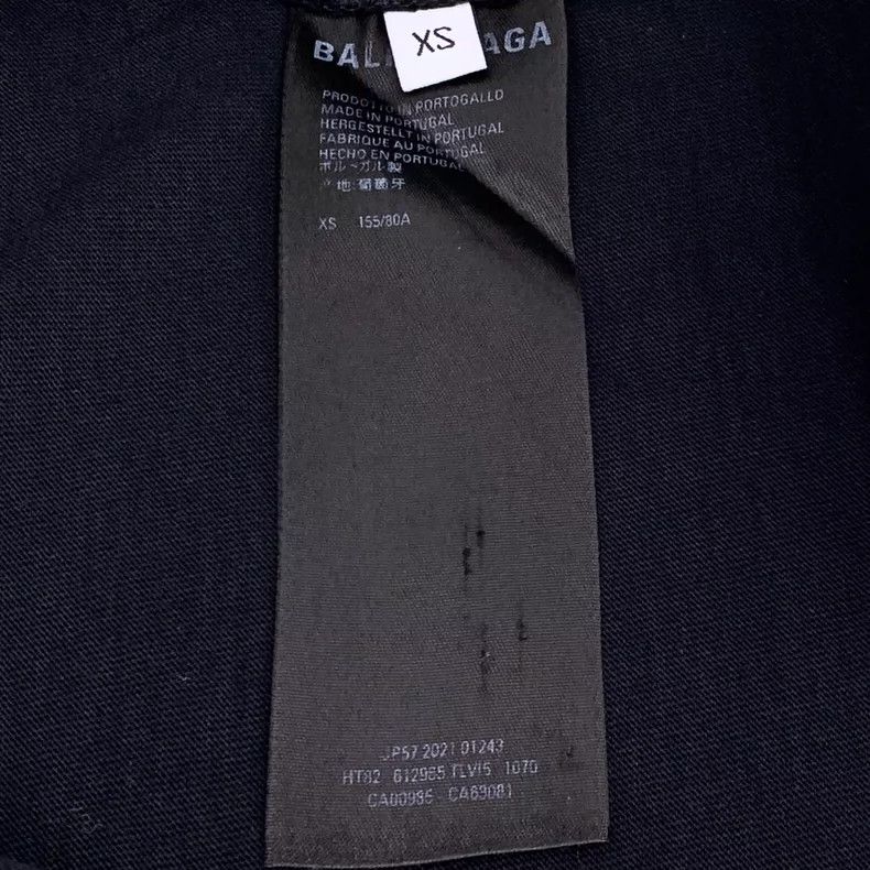 Balenciaga Balenciaga Black logo monogrammed cotton crew neck short s Size US XS / EU 42 / 0 - 7 Thumbnail